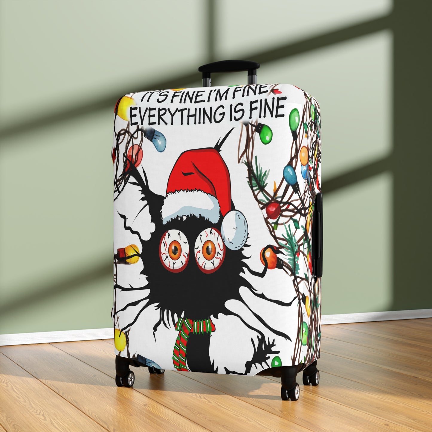 Luggage Cover, Cat I'm Fine everything is fine, awd-1165