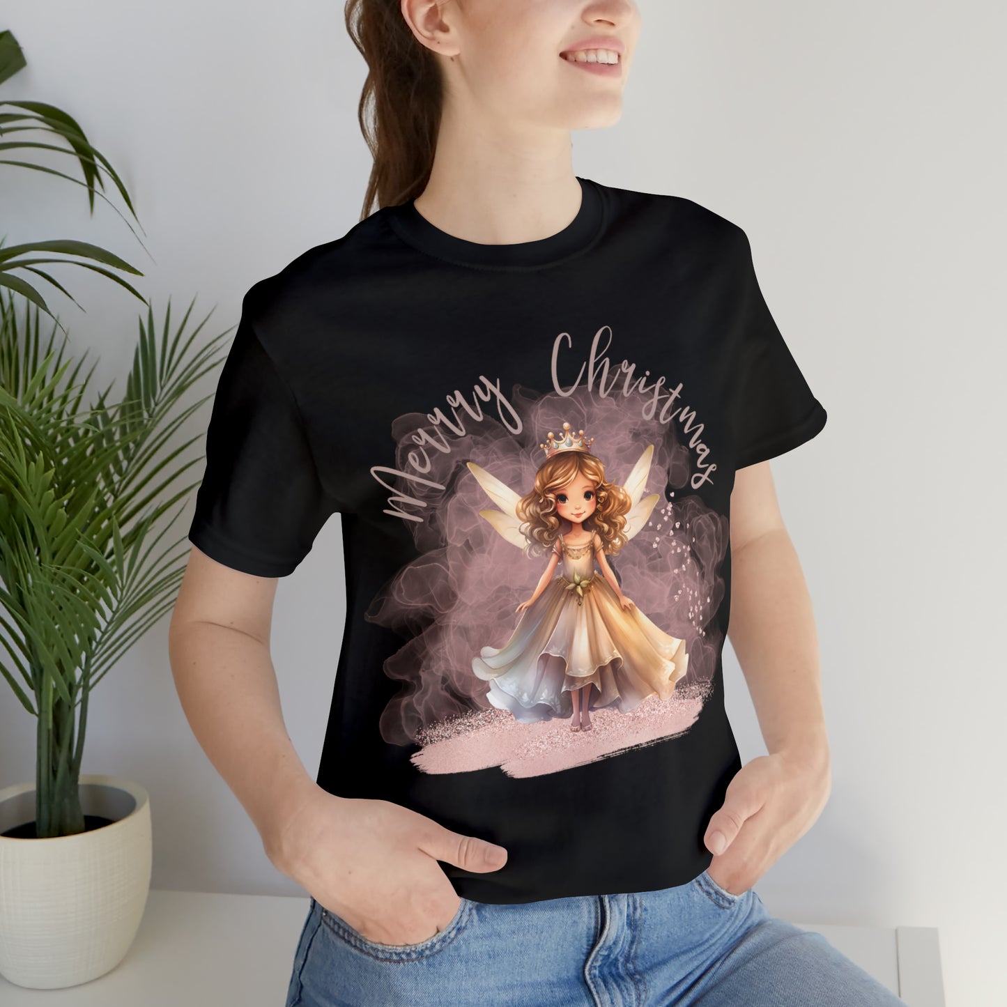 Unisex Jersey Short Sleeve Tee Christmas, Women's Fairy T-shirt -A00004