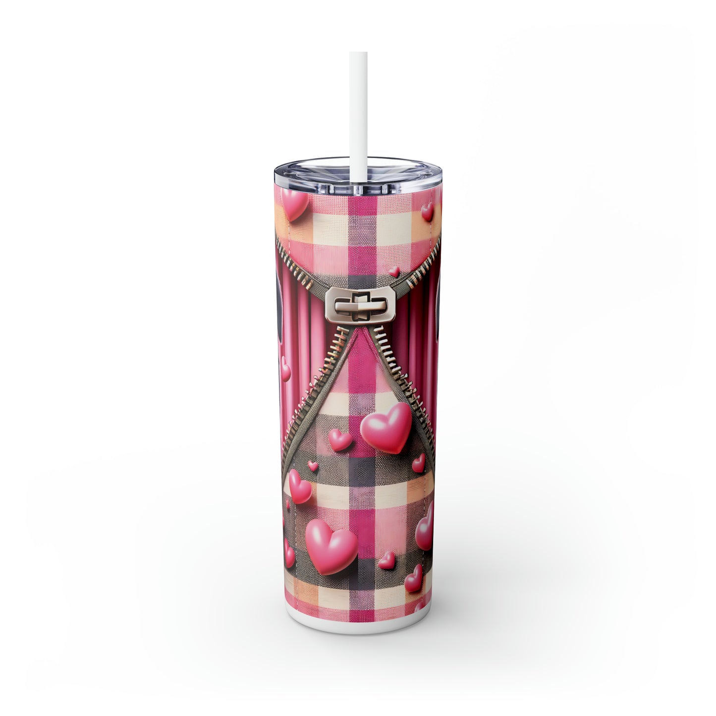 Skinny Tumbler with Straw, 20oz, Dog, Valentines Day, awd-1123