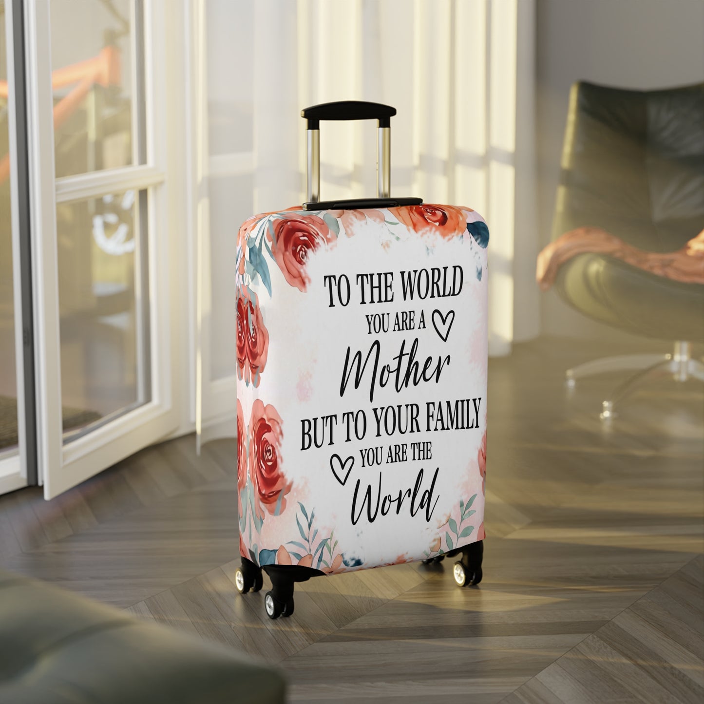 Luggage Cover, To the world you are a Mother but to your family you are the World, awd-535