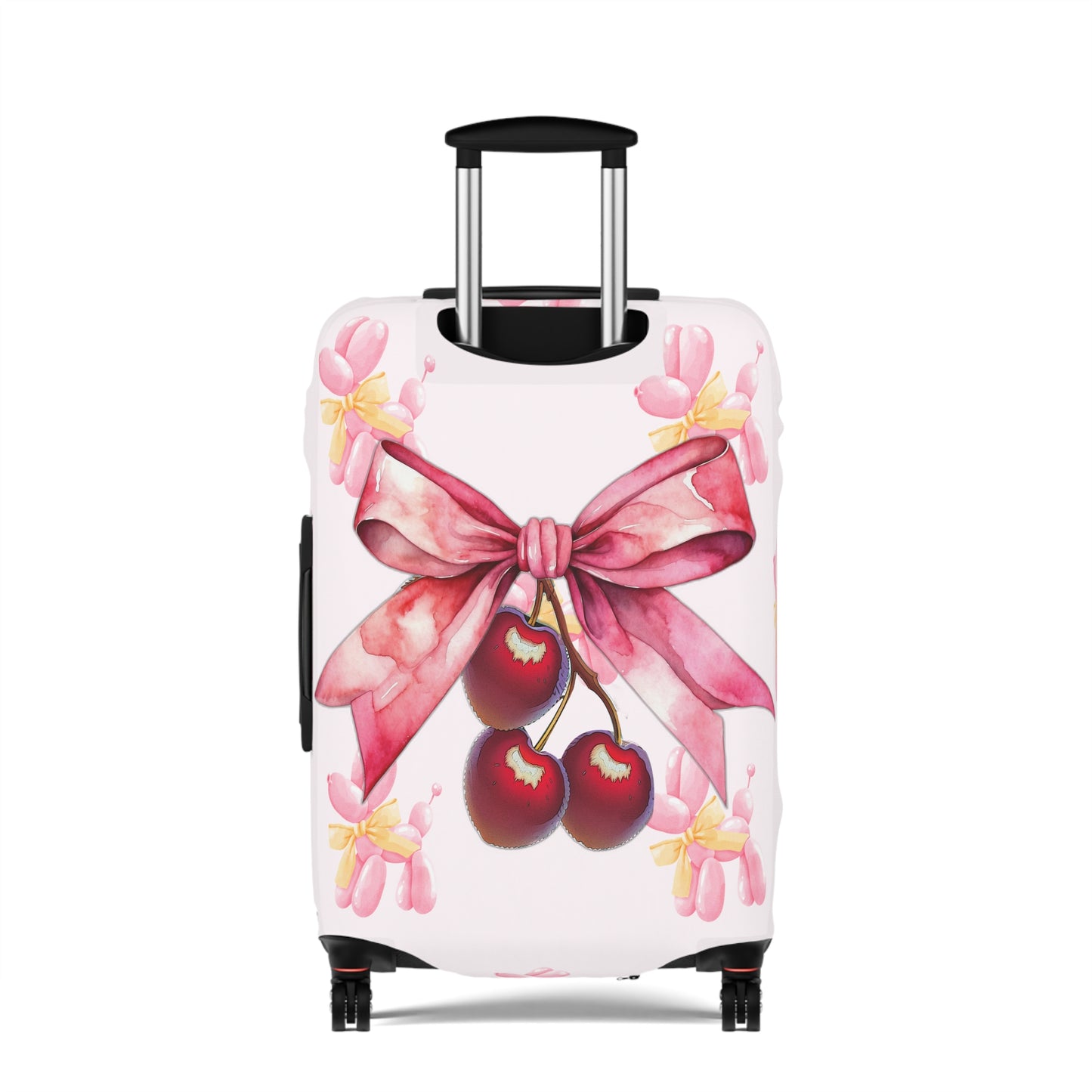 Luggage Cover, Rockabilly, Coquette, Balloon Poodles, Cherries and Ribbon, awd-2521