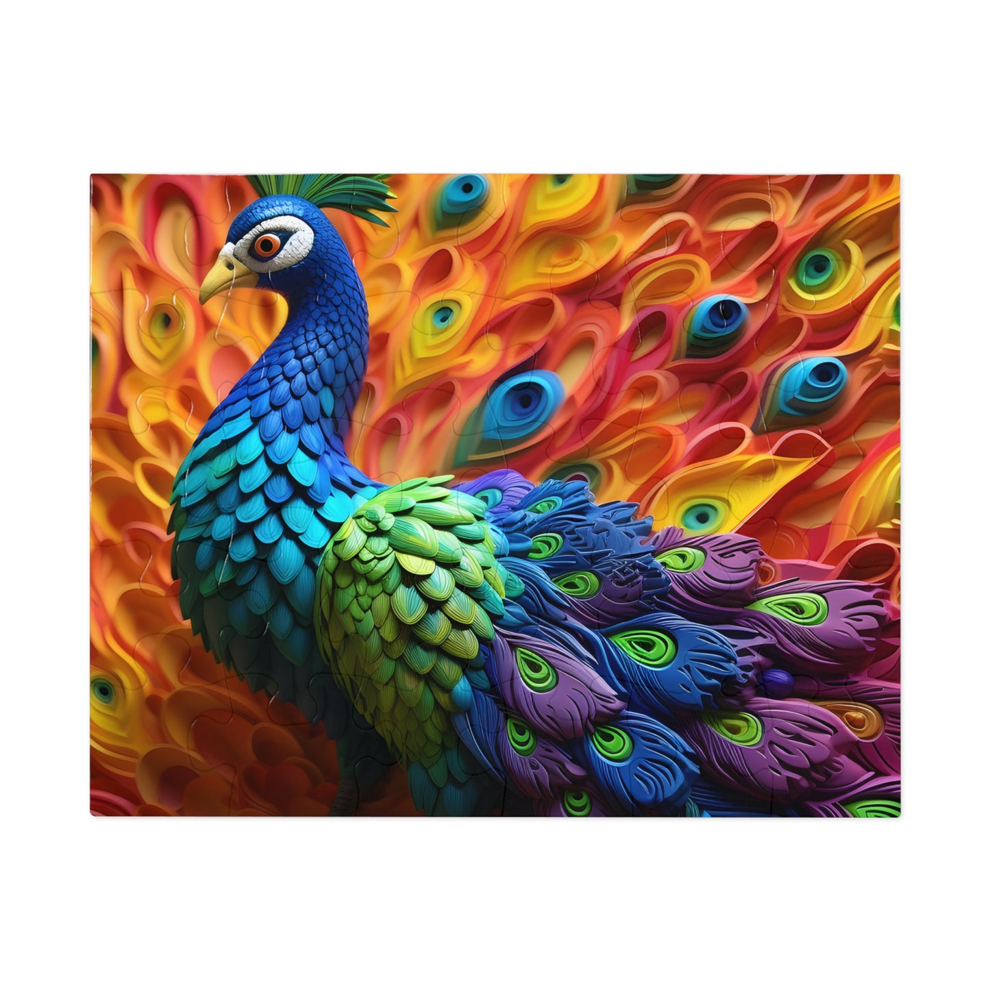 Puzzle, Peacock, Personalised/Non-Personalised (30, 110, 252, 500,1000-Piece) awd-575