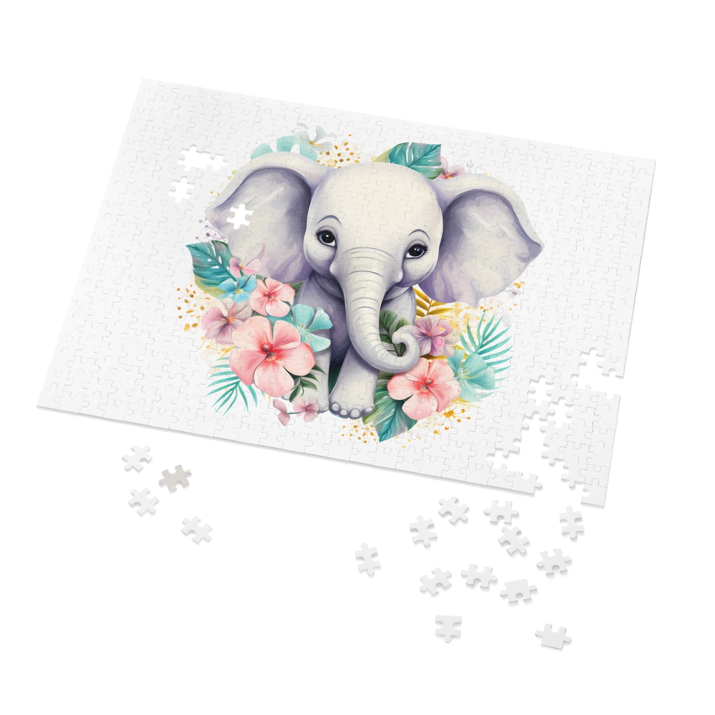 Jigsaw Puzzle, Elephant, Personalised/Non-Personalised (30, 110, 252, 500,1000-Piece)