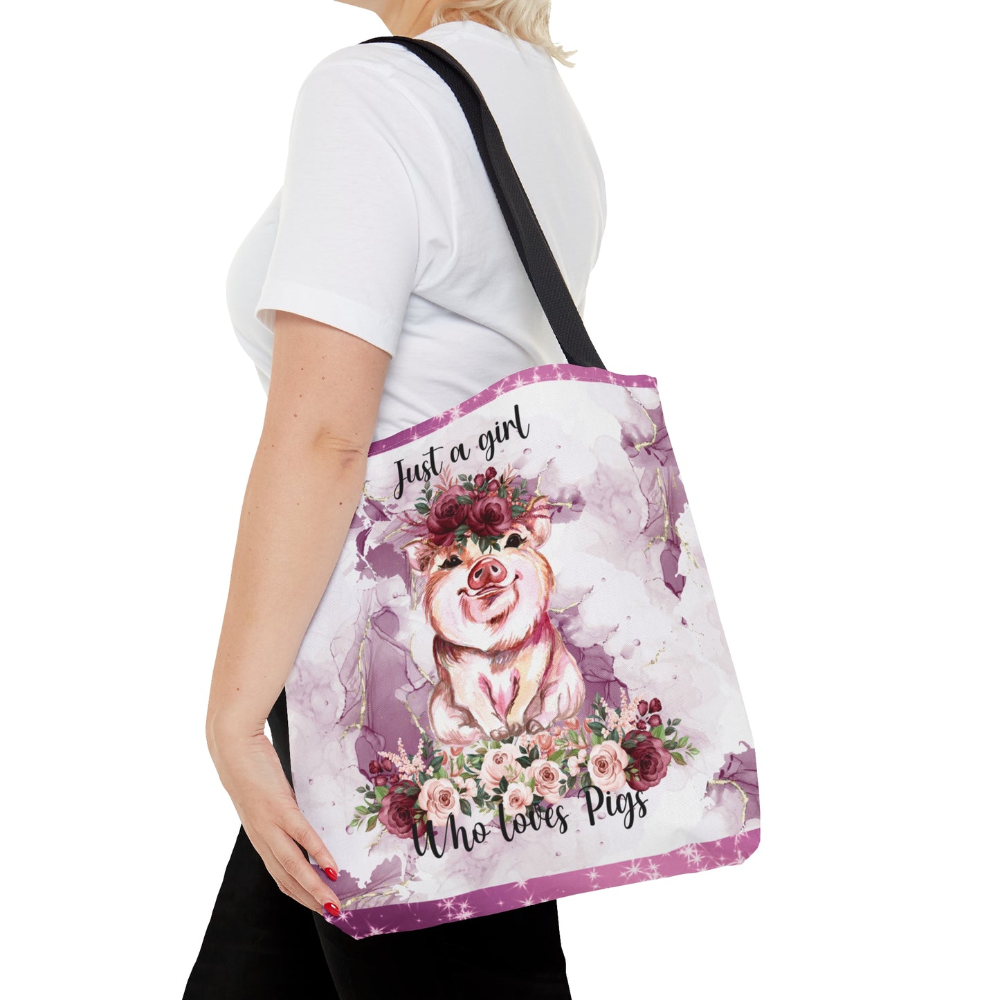 Tote Bag, Just a Girl Who Loves Pigs, Personalised/Non-Personalised Tote bag