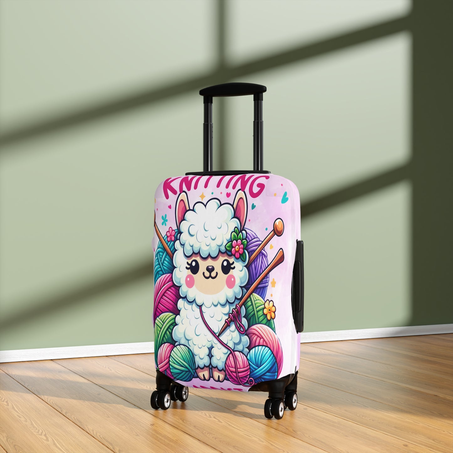 Luggage Cover, Knitting Addict Lamb, awd-1698