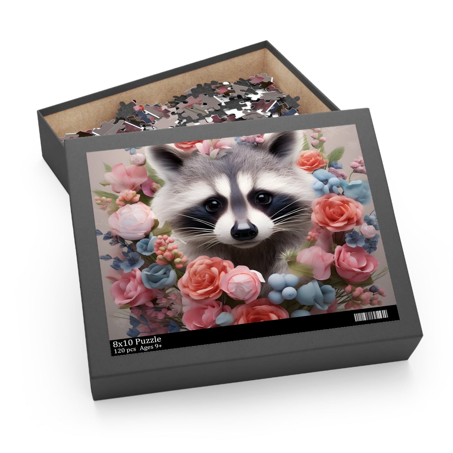 Personalised/Non-Personalised Puzzle, Racoon (120, 252, 500-Piece)