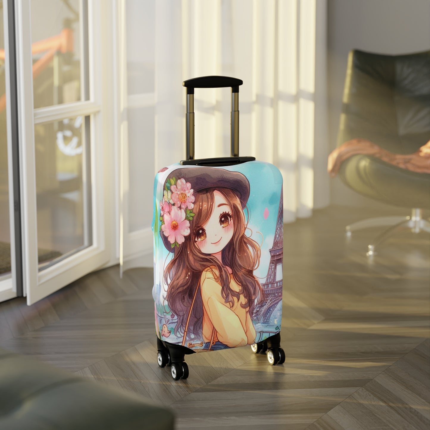 Luggage Cover, Just a Girl Who loves Travelling, awd-2106