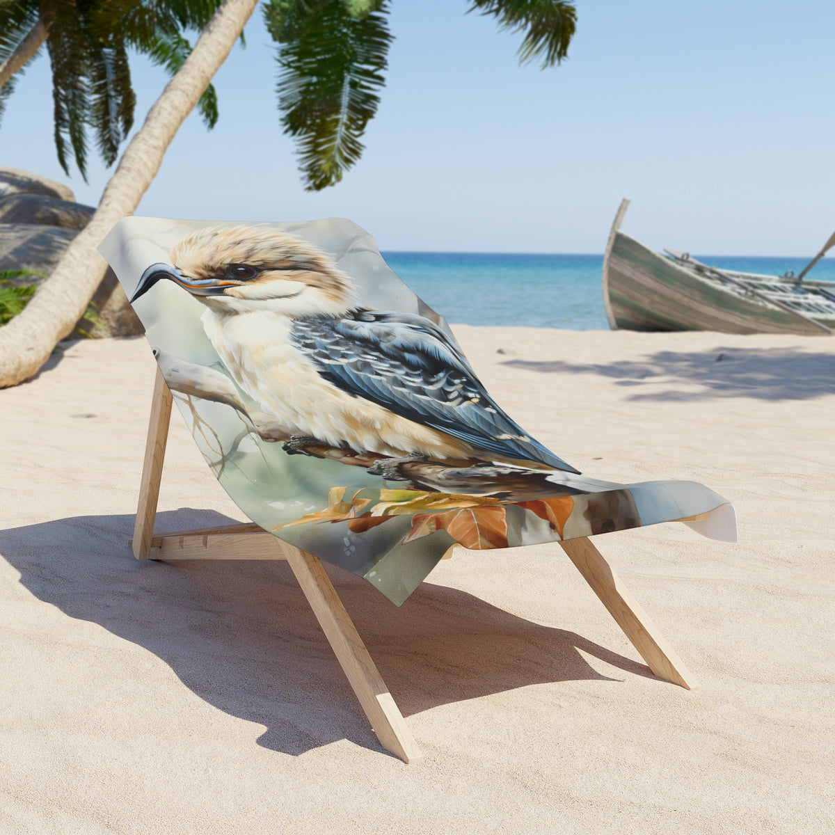 Beach Towel, Australian Animals, Kookaburra, Polycotton Towel, 2 sizes Available
