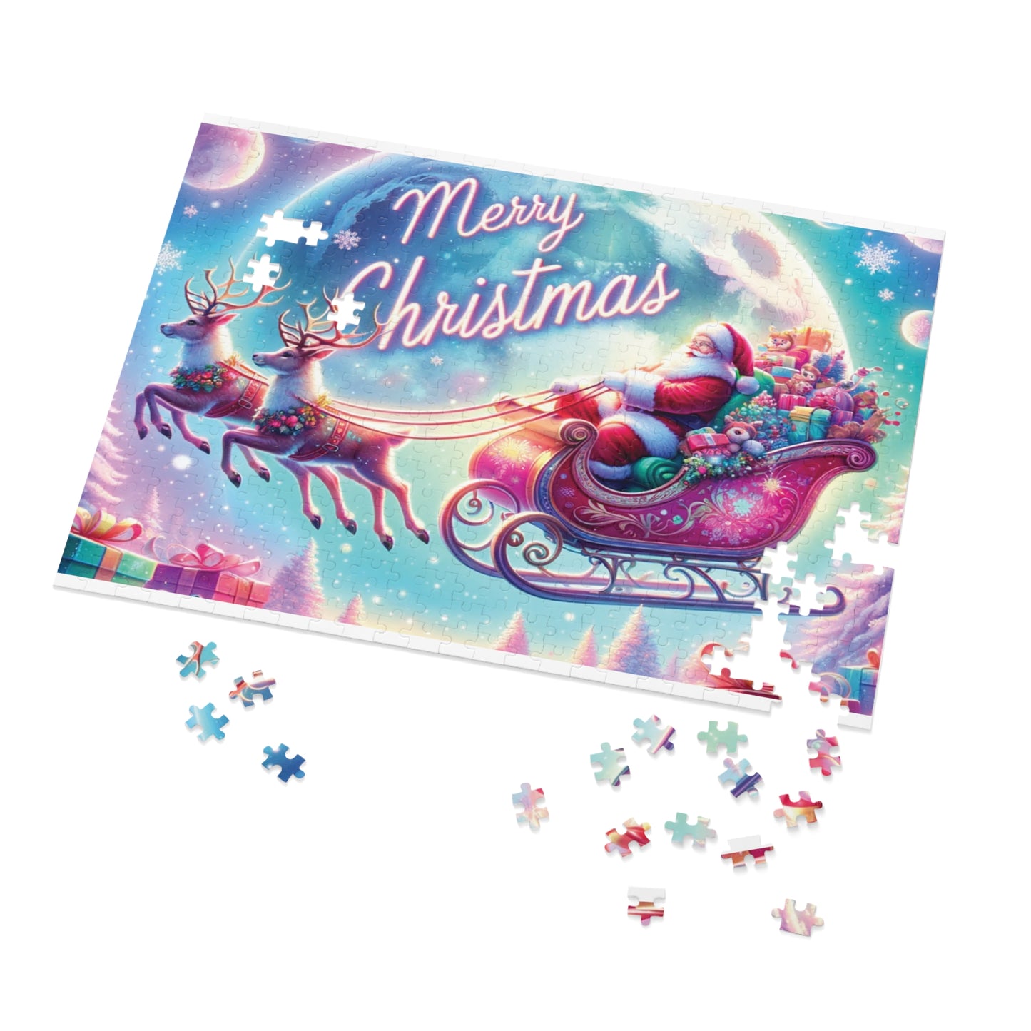 Jigsaw Puzzle, Christmas, Santa, Personalised/Non-Personalised (30, 110, 252, 500,1000-Piece)