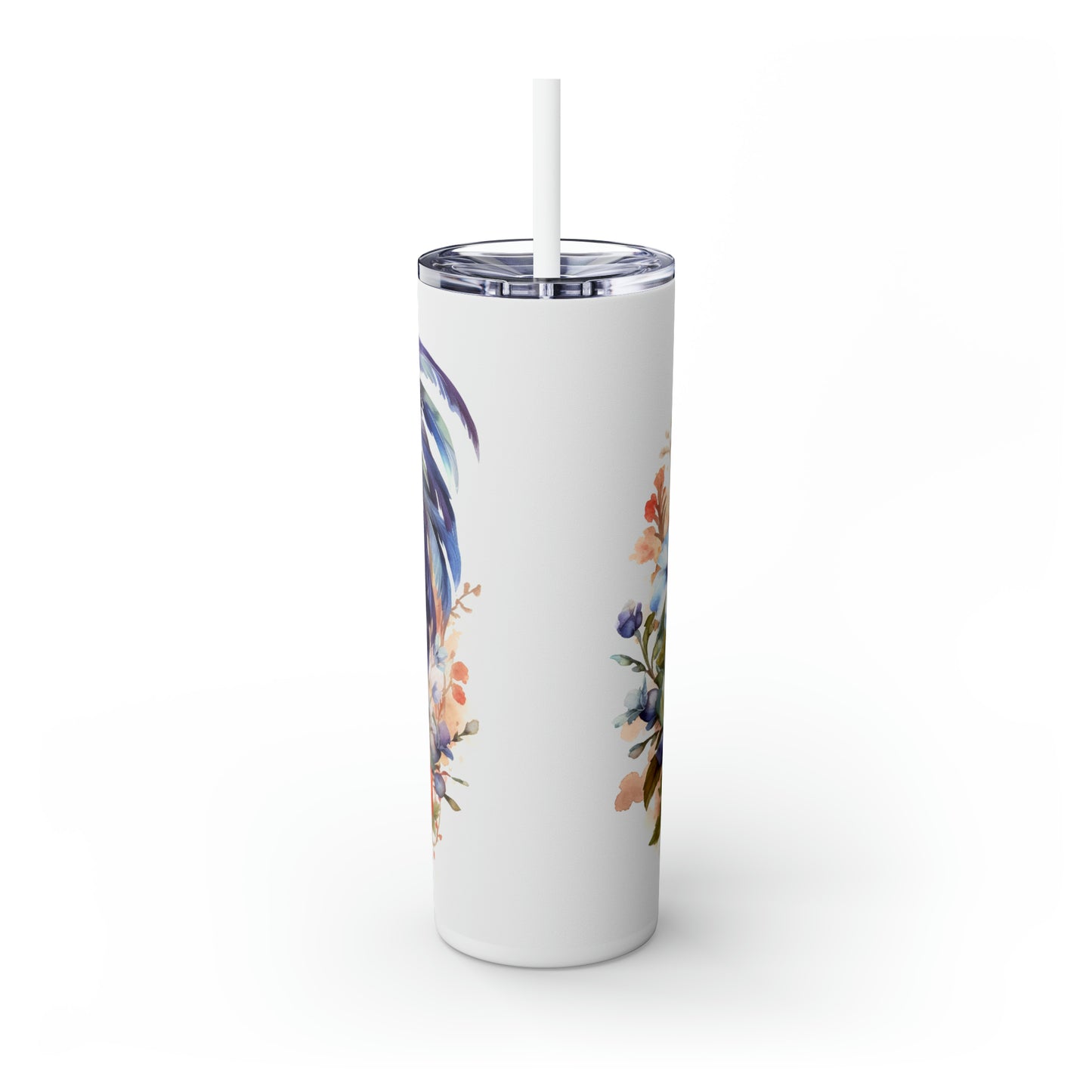 Skinny Tumbler with Straw, 20oz, Rooster