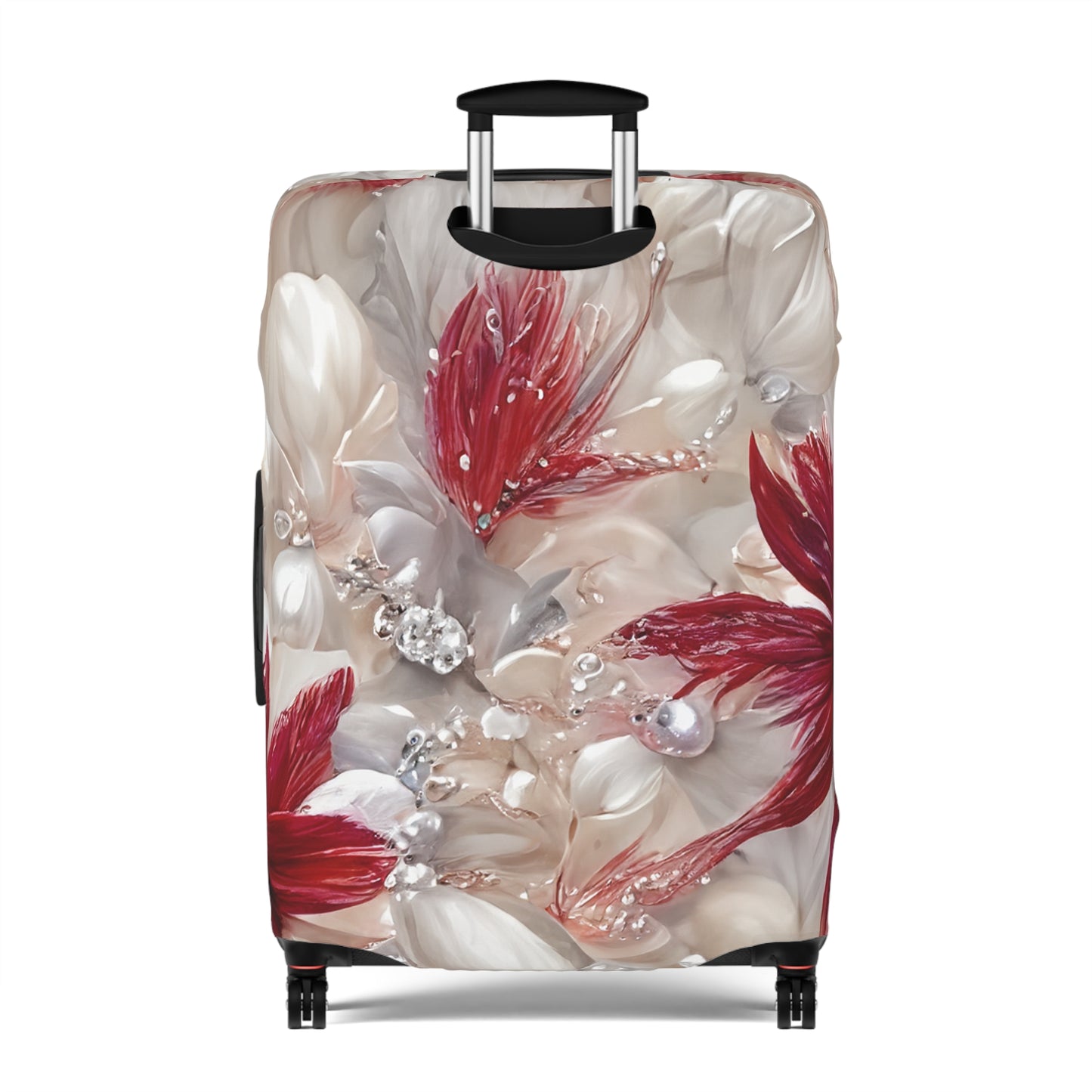 Luggage Cover, Red Floral