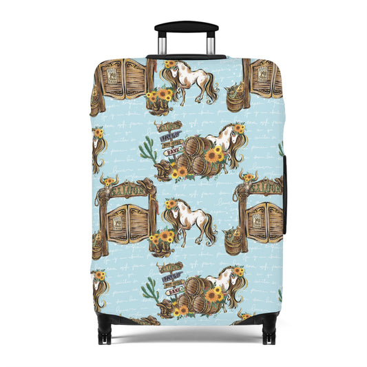 Luggage Cover, Howdy Cowboy Blue