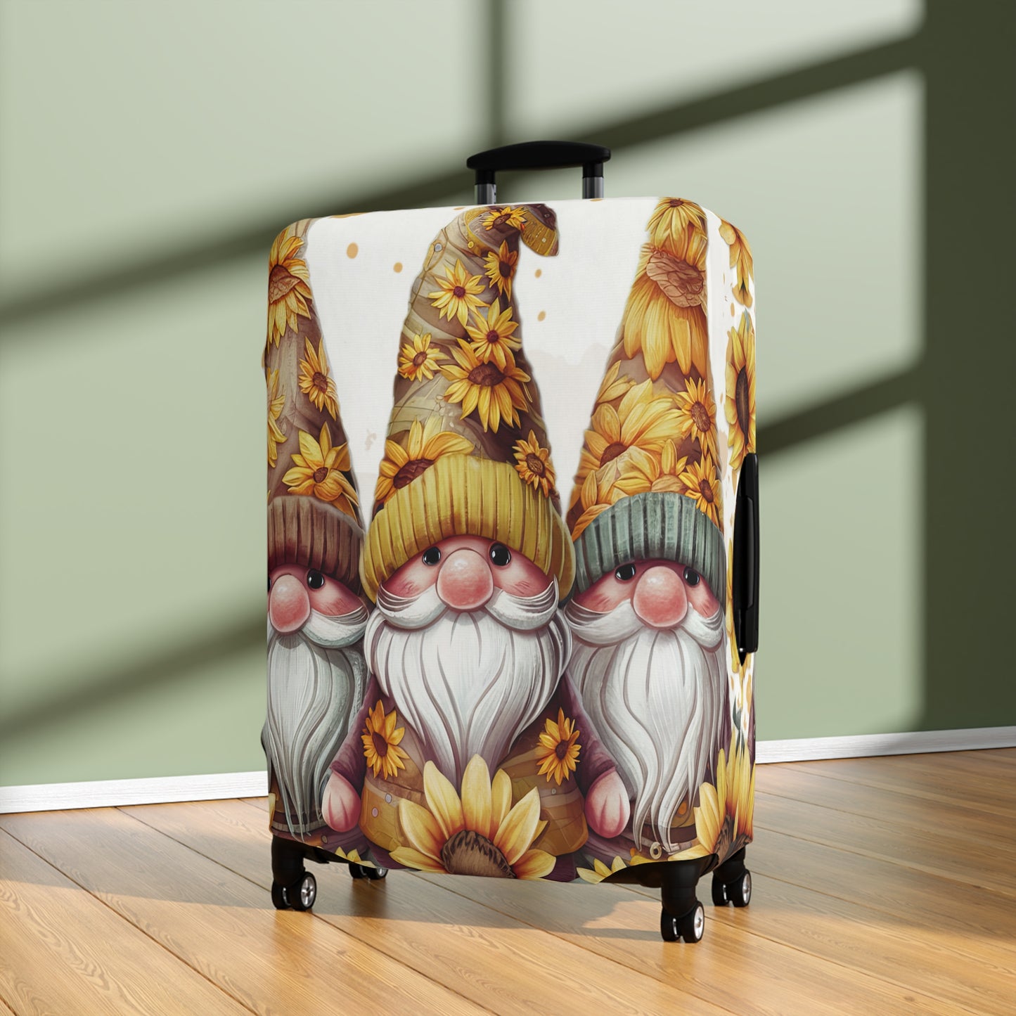 Luggage Cover, Sunflowers, Gnomes, awd-1744