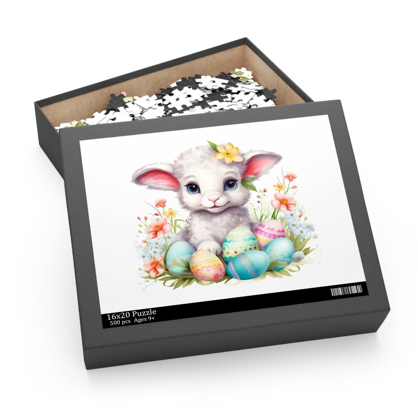 Personalised/Non-Personalised Puzzle, Easter, Lamb (120, 252, 500-Piece)