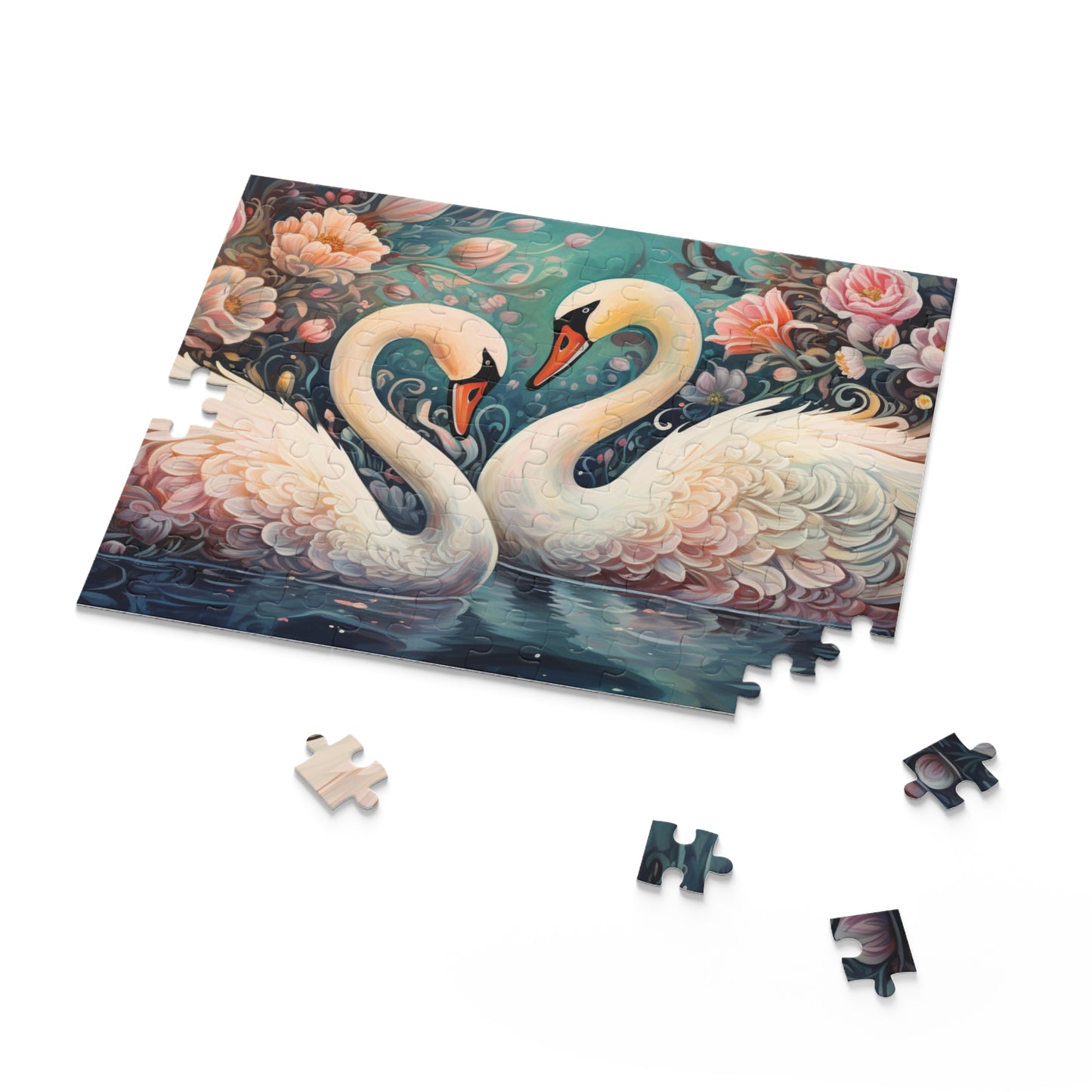 Personalised/Non-Personalised Puzzle, Swan (120, 252, 500-Piece)