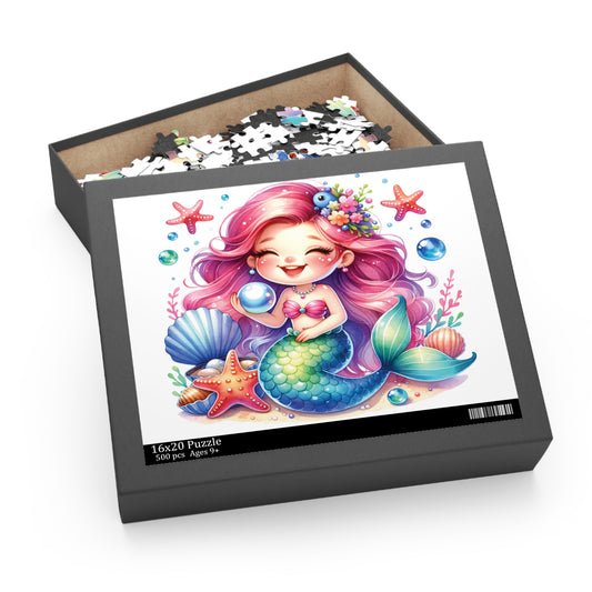 Personalised/Non-Personalised Puzzle, Mermaid (120, 252, 500-Piece)