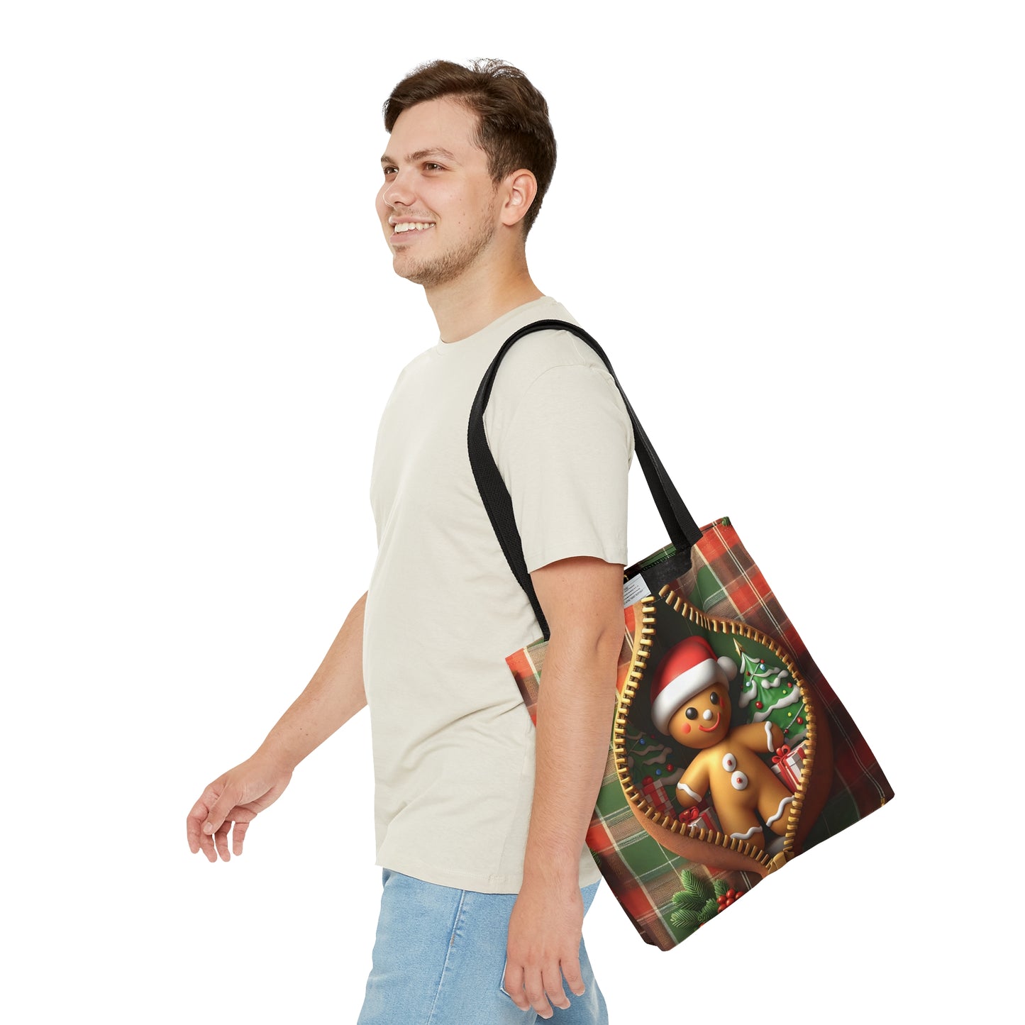 Tote Bag, Christmas, Gingerbread Man