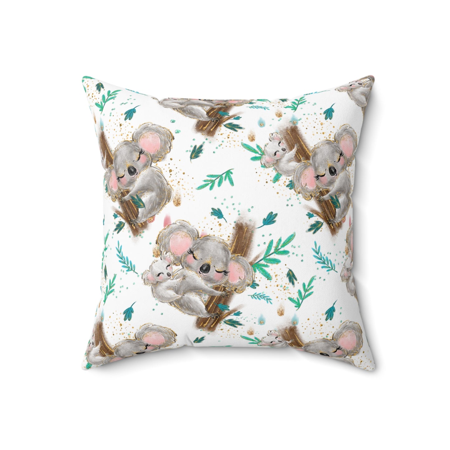 Spun Polyester Square Pillow, Australian Koala Cushion