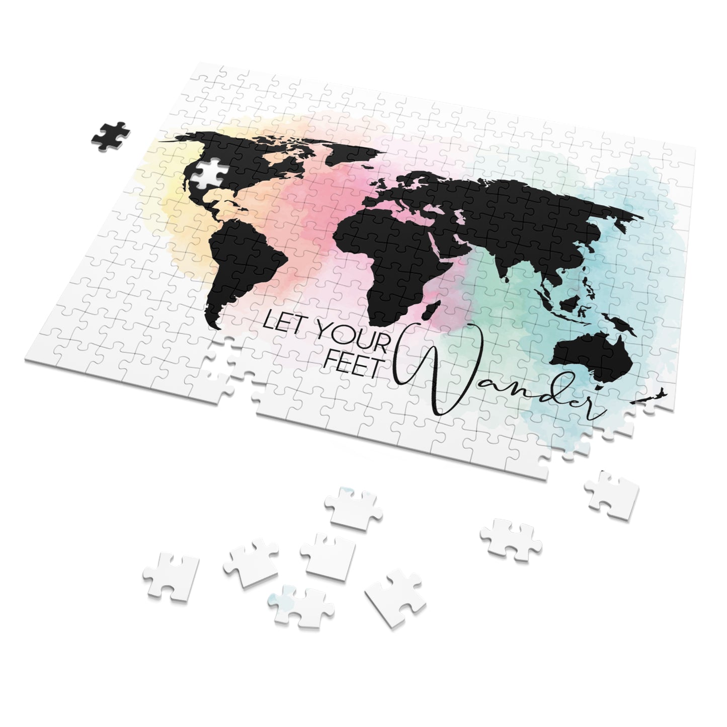 Puzzle, Travel, Let your feet wander, Personalised/Non-Personalised (30, 110, 252, 500,1000-Piece) awd-633