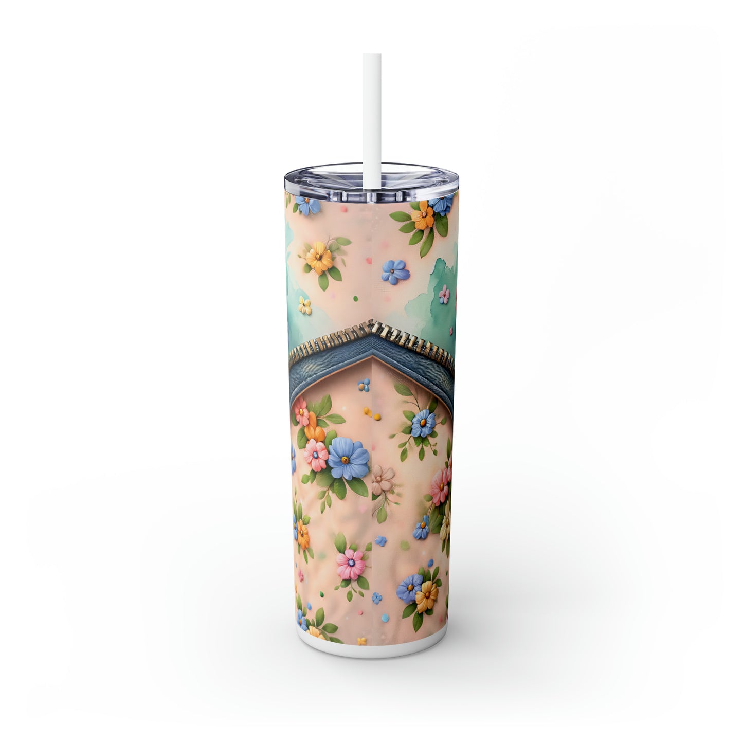 Skinny Tumbler with Straw, 20oz, Easter, Dog, awd-1310