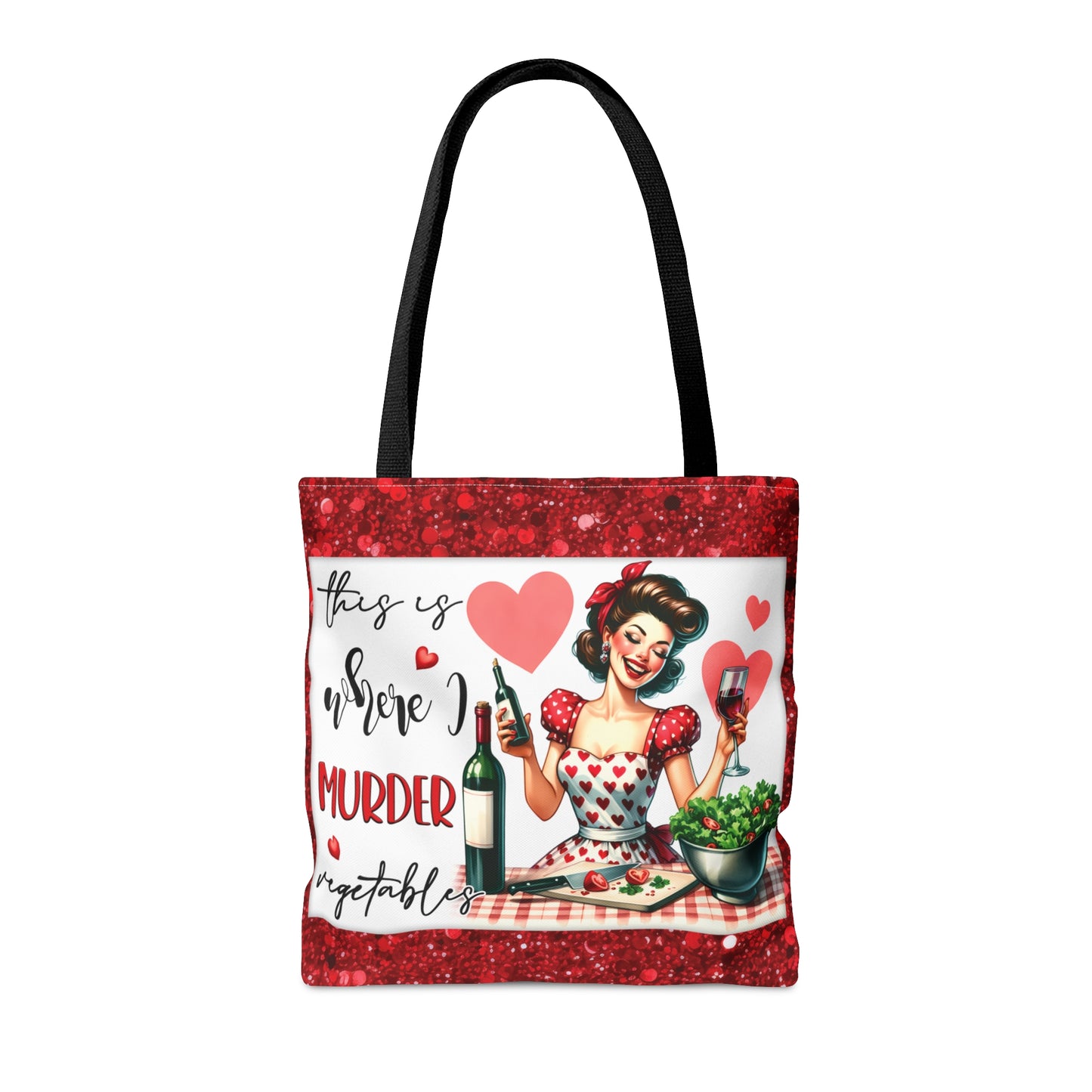 Tote Bag, Retro, This is where I murder Vegetables