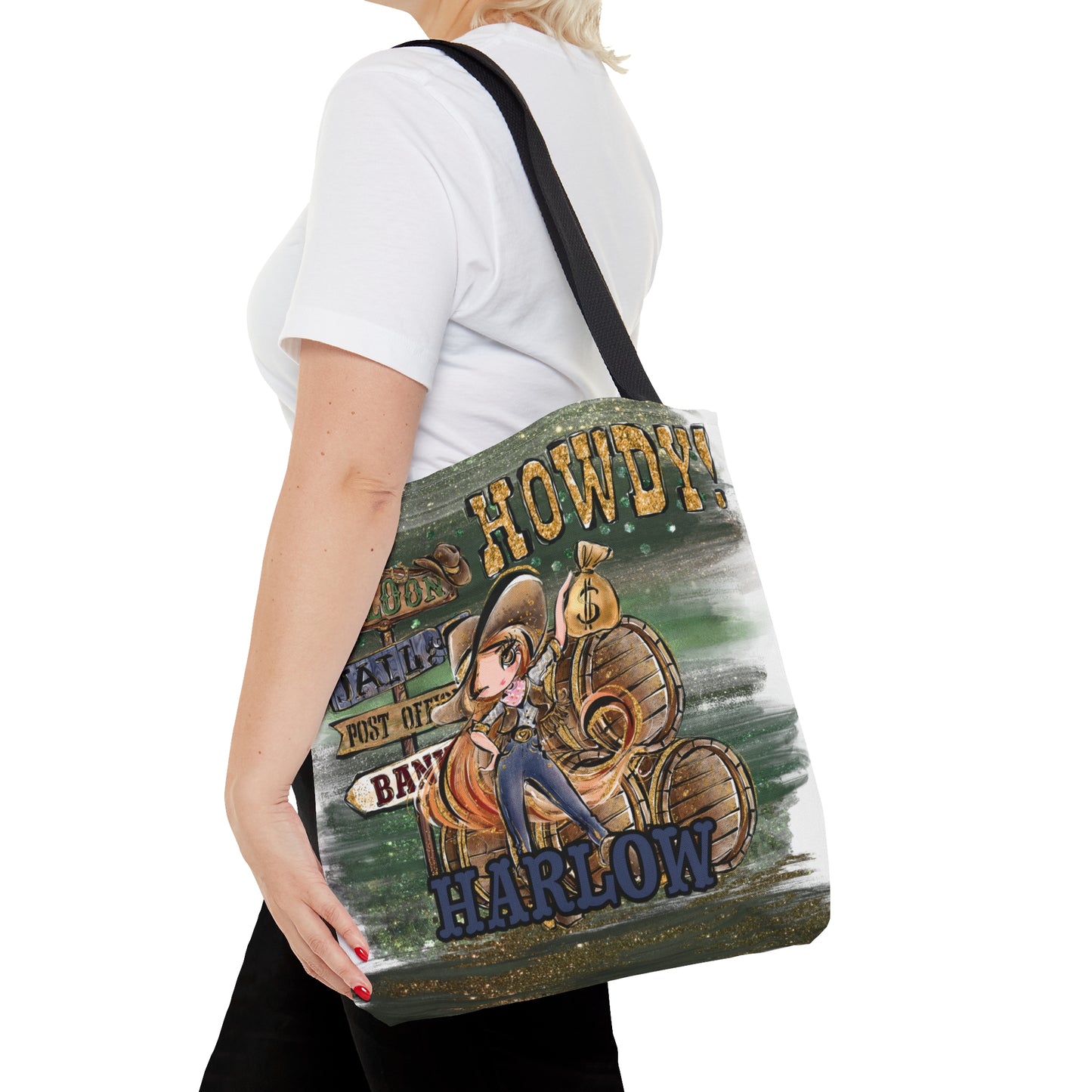 Personalised Tote Bag, Howdy, Red Hair Brown Eyes, Tote bag