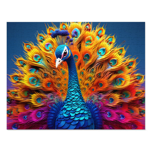 Jigsaw Puzzle, Peacock, Personalised/Non-Personalised (30, 110, 252, 500,1000-Piece)