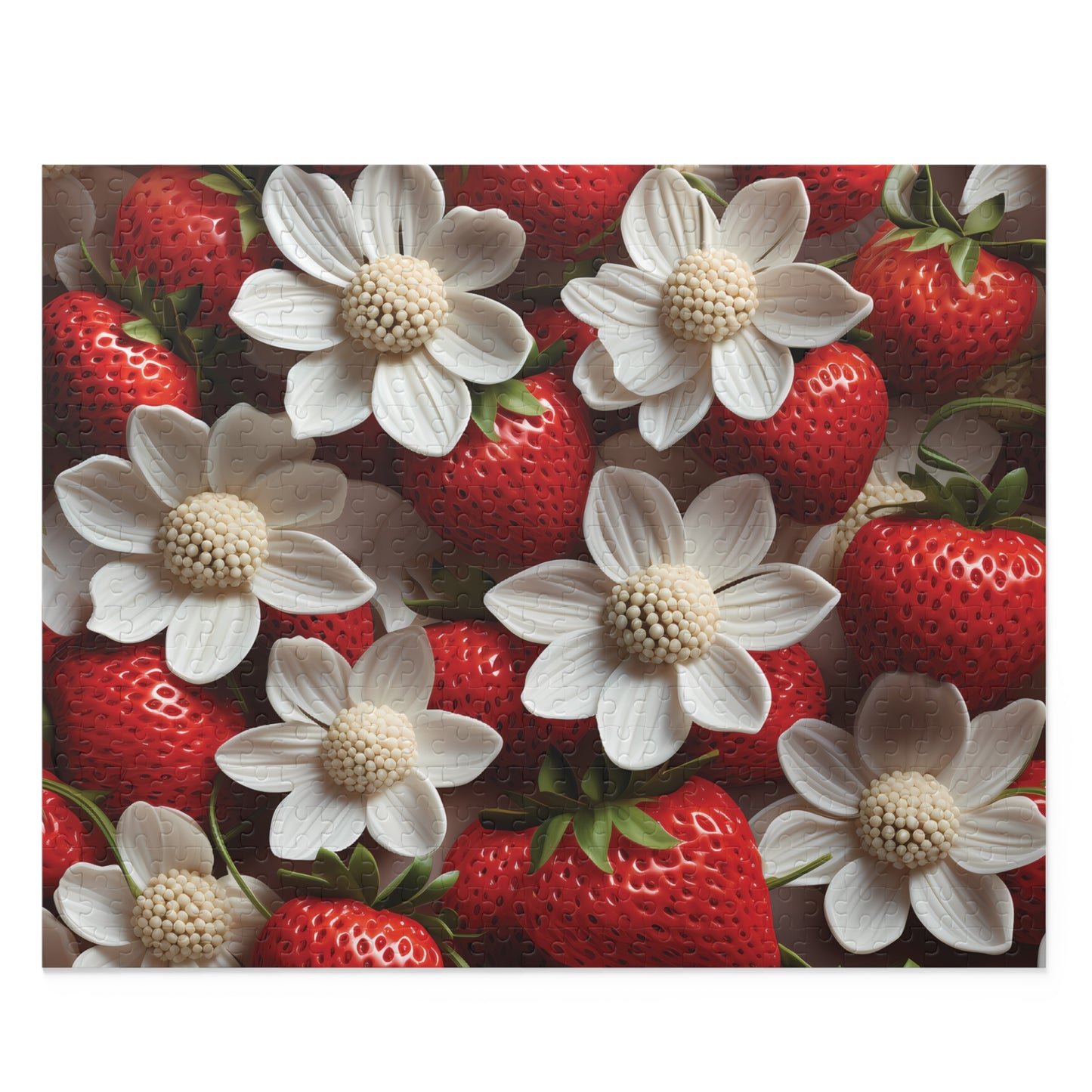 Personalised/Non-Personalised Puzzle, Floral, Strawberries (120, 252, 500-Piece)