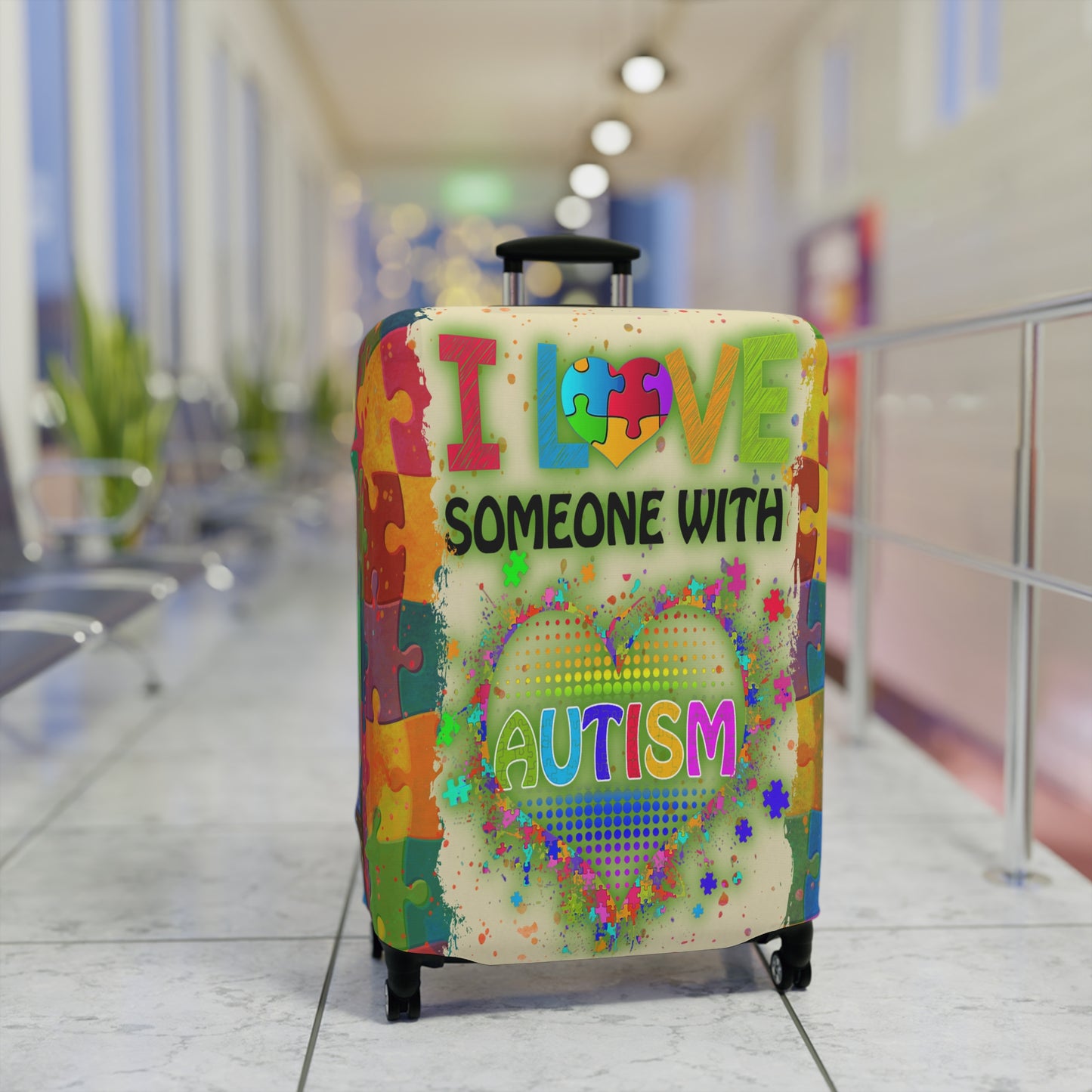 Luggage Cover, I Love someone with Autism, awd-1459b