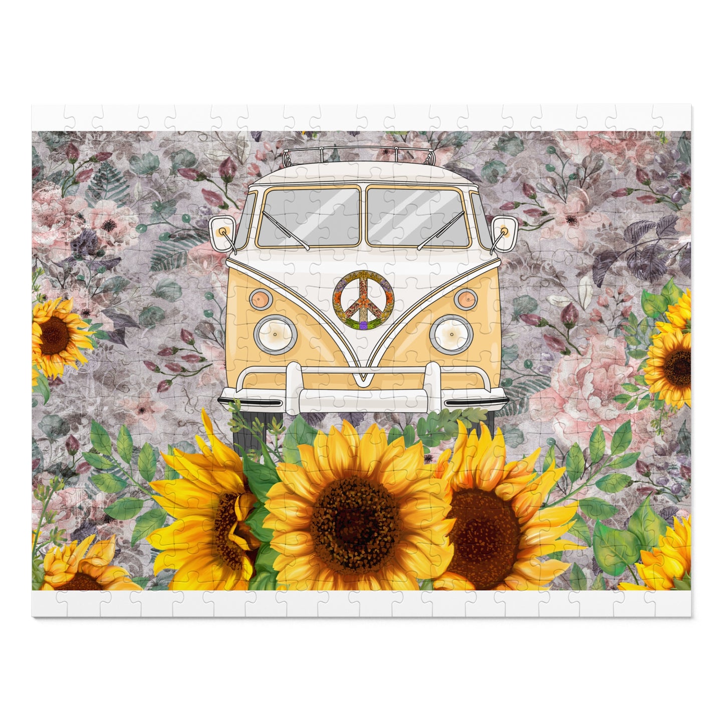 Jigsaw Puzzle, Sunflower, Combi Van, Personalised/Non-Personalised (30, 110, 252, 500,1000-Piece)