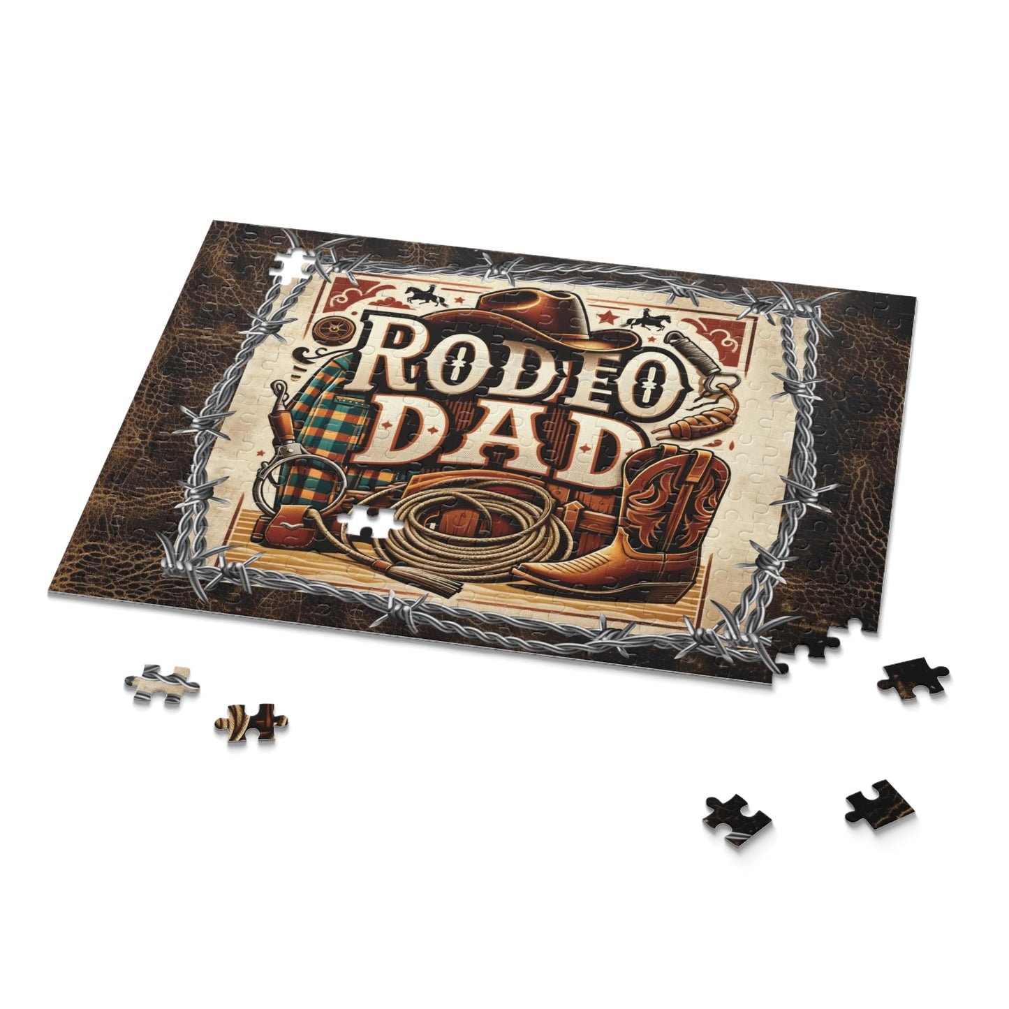 Puzzle, Western, Rodeo Dad  (120, 252, 500-Piece) awd-610