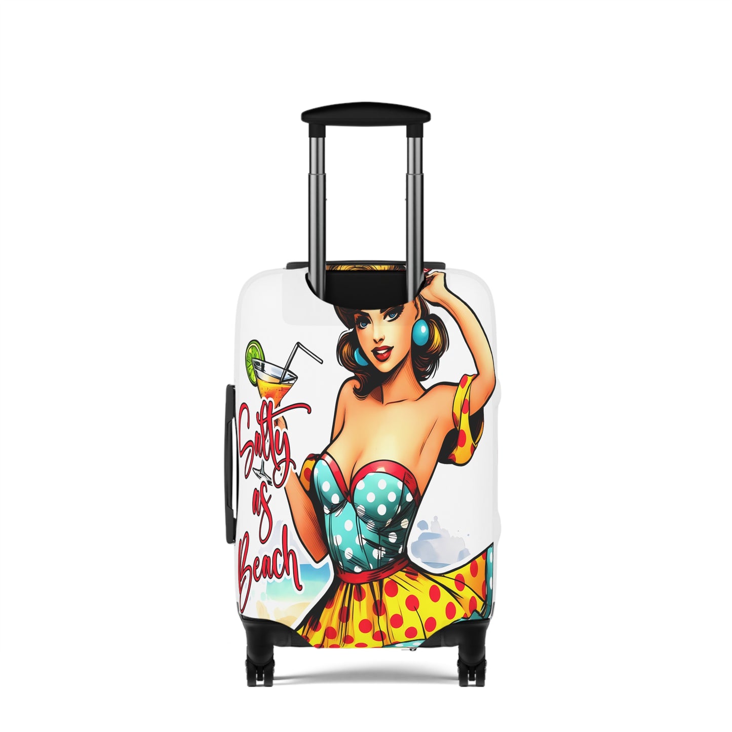 Luggage Cover, Retro Girl, Salty as Beach, awd-3001