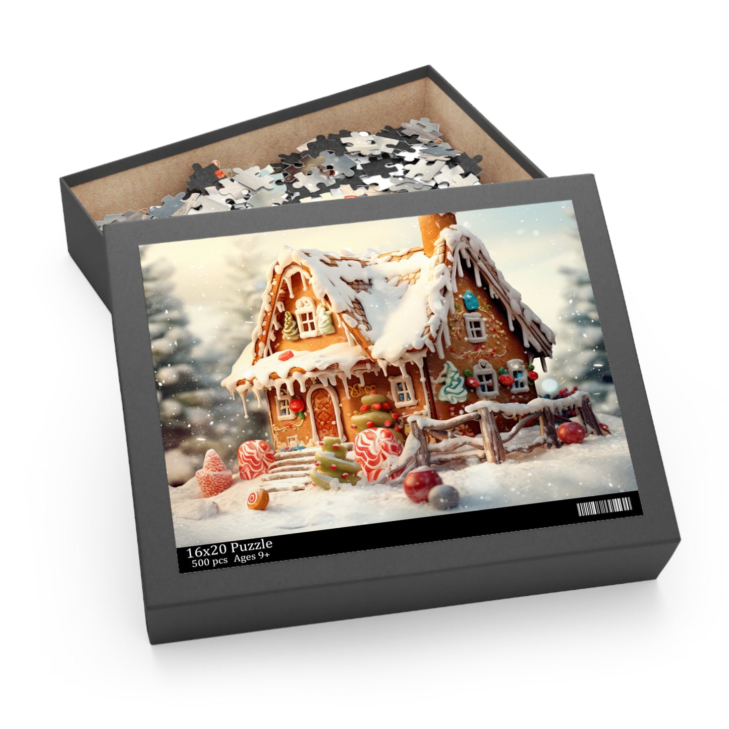 Puzzle, Christmas, Gingerbread House  (120, 252, 500-Piece) awd-615