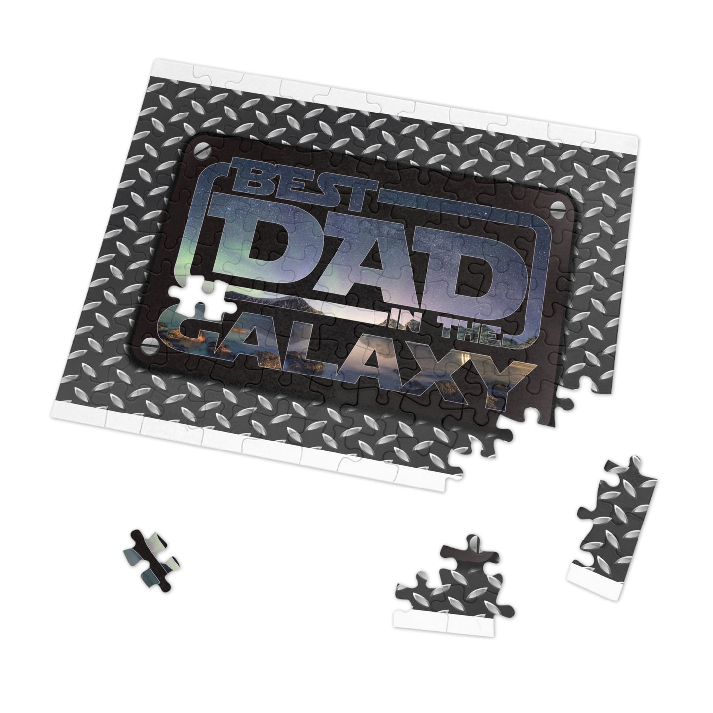 Jigsaw Puzzle in Tin, Best Dad, Personalised/Non-Personalised, awd-1369 (30, 110, 252, 500,1000-Piece)