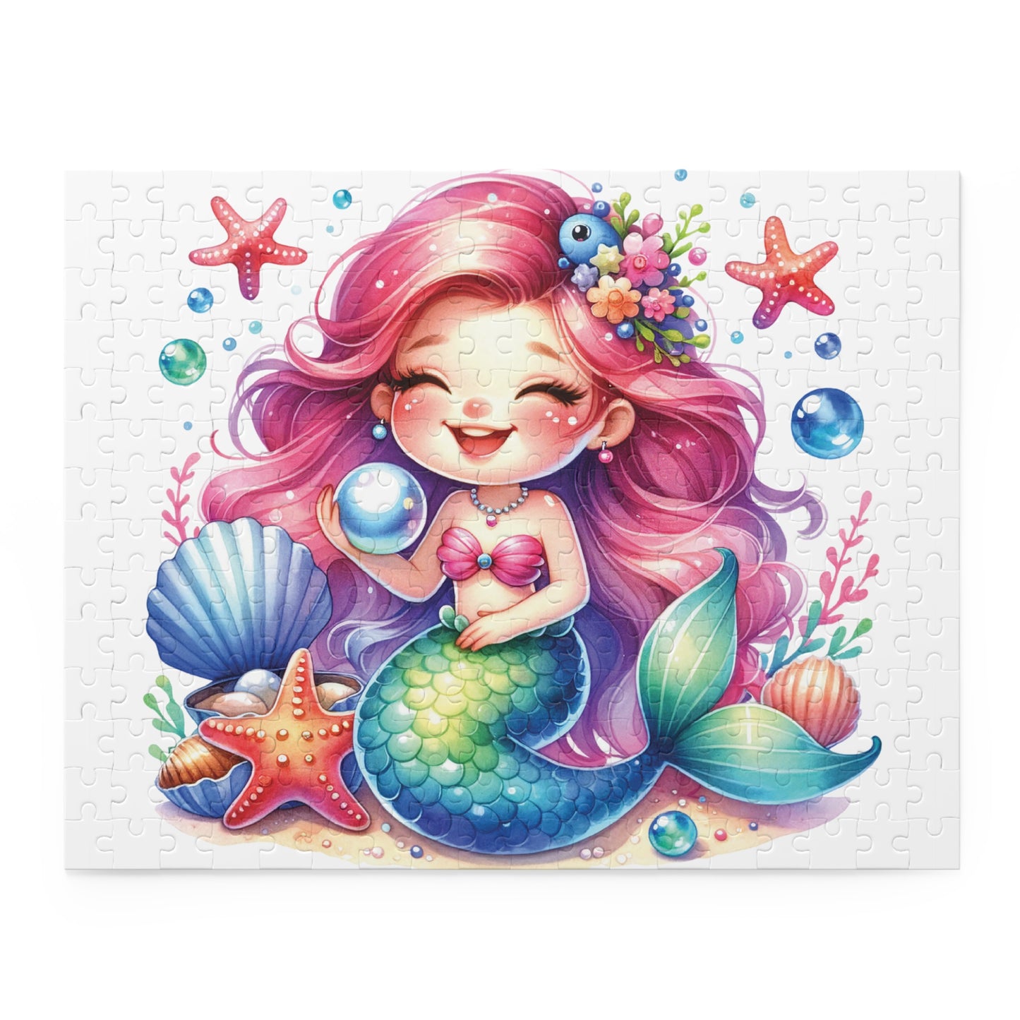 Personalised/Non-Personalised Puzzle, Mermaid (120, 252, 500-Piece)