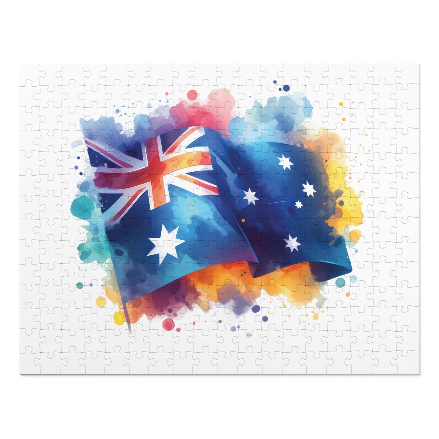 Jigsaw Puzzle in Tin, Australian Flag, Personalised/Non-Personalised, awd-1336 (30, 110, 252, 500,1000-Piece)