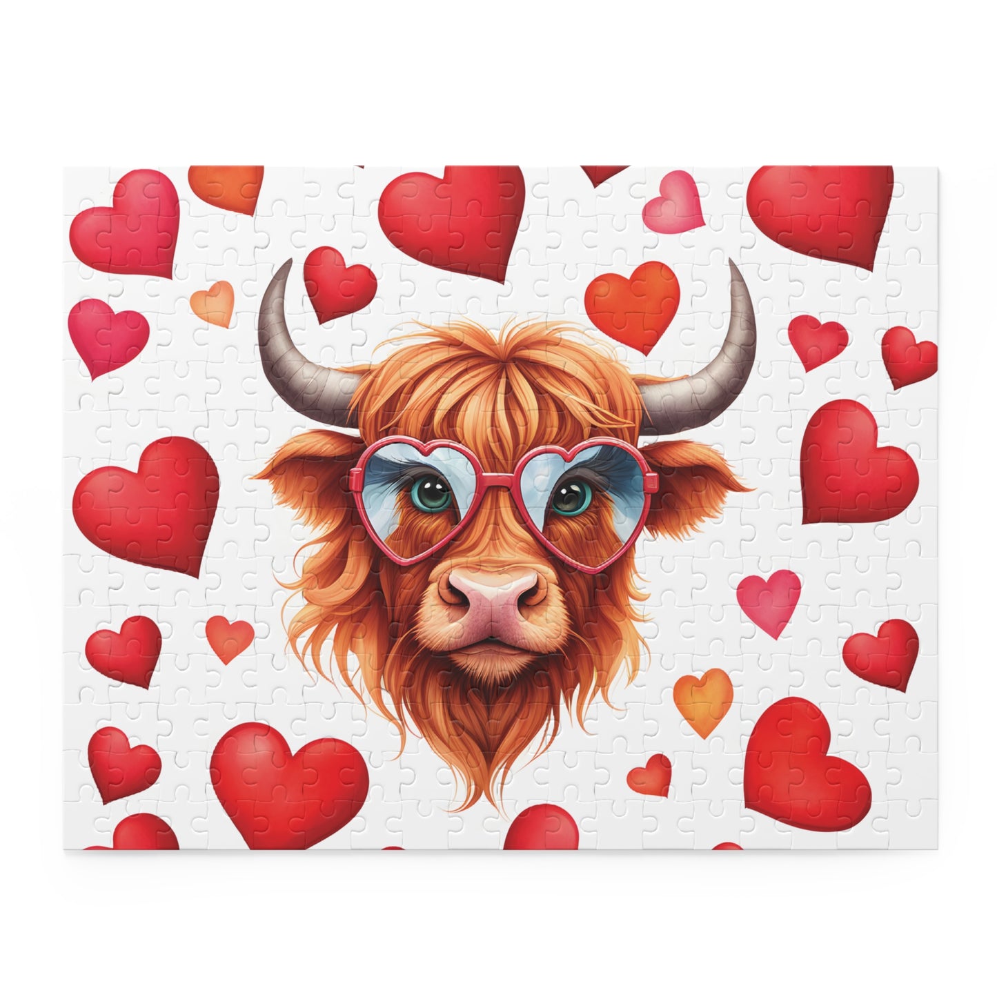 Personalised/Non-Personalised Puzzle, Highland Cow (120, 252, 500-Piece)