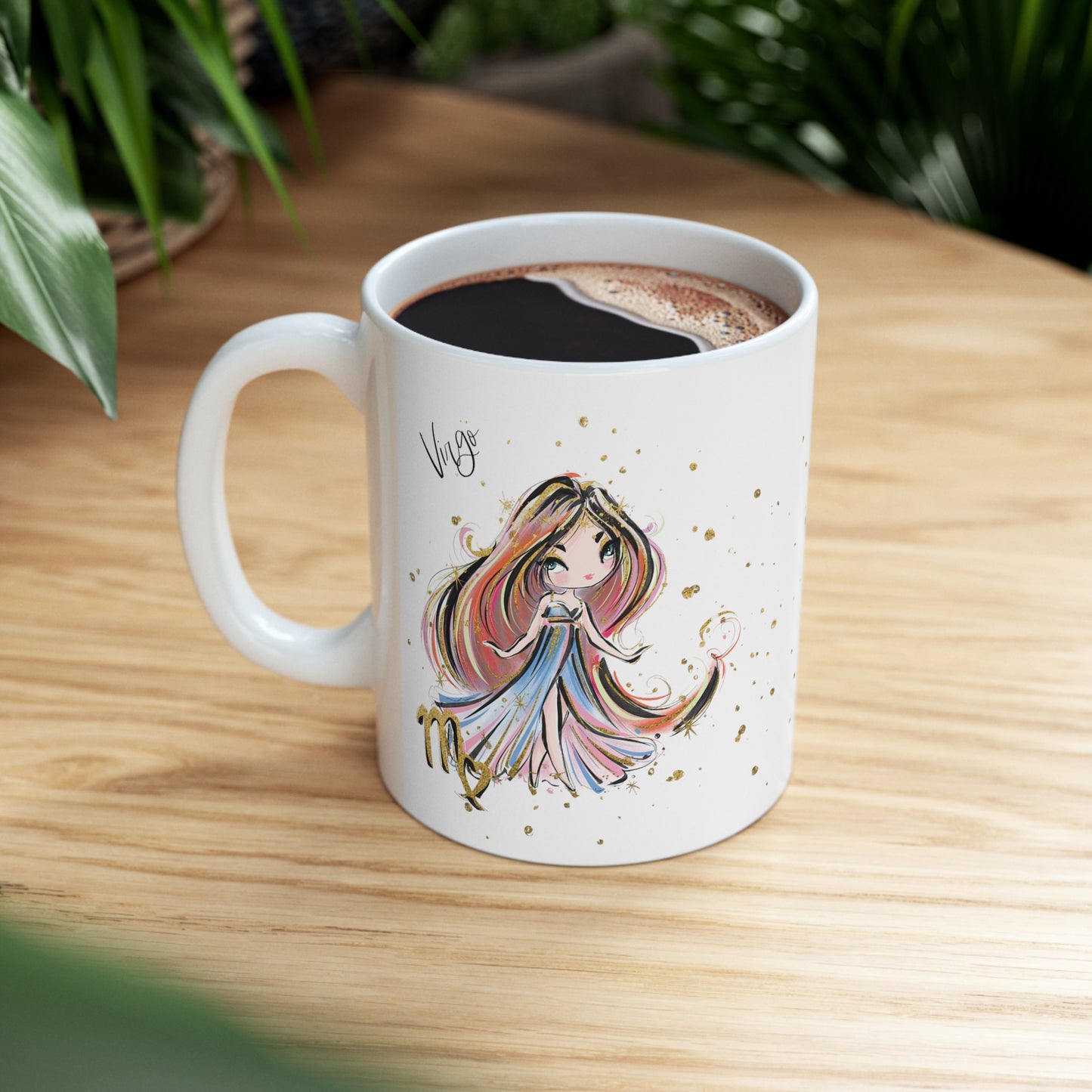 Personalised/Non Personalised Zodiac Sign, Virgo, Ceramic Mug 11oz