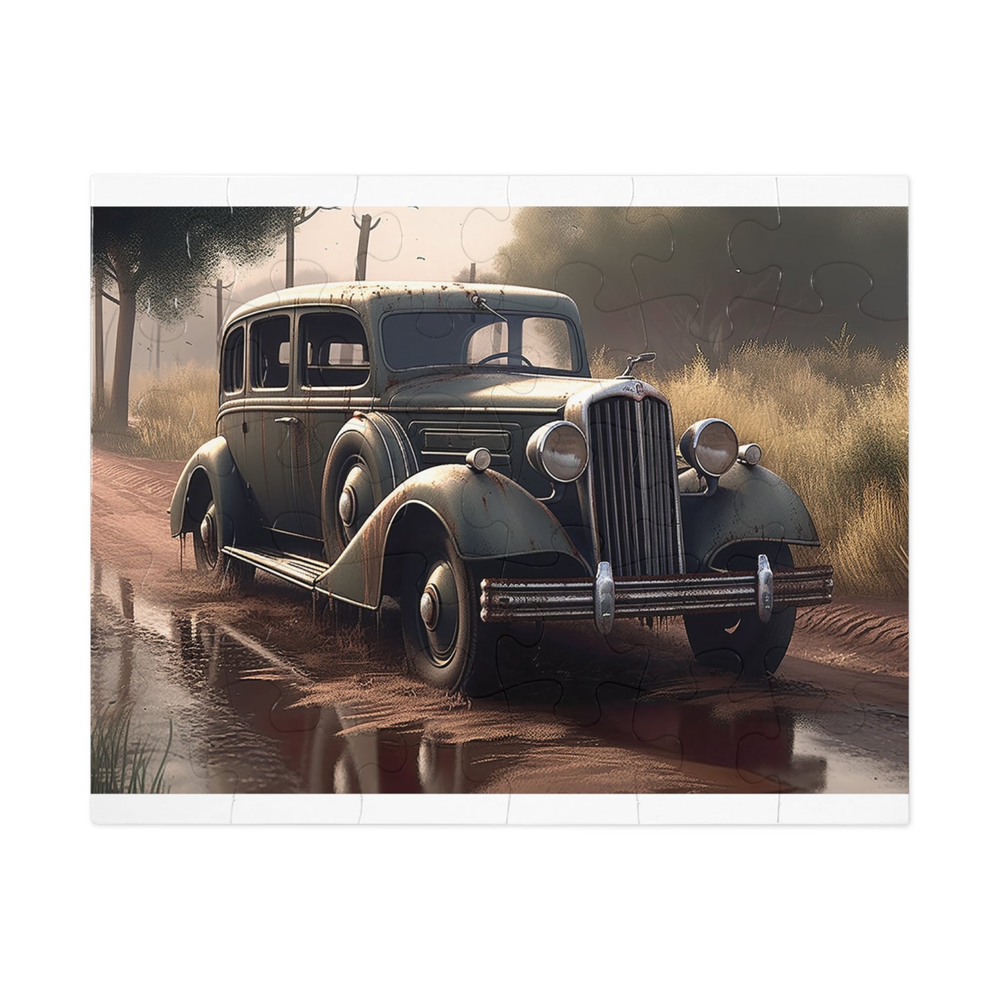 Jigsaw Puzzle, Vintage Car, Personalised/Non-Personalised (30, 110, 252, 500,1000-Piece)