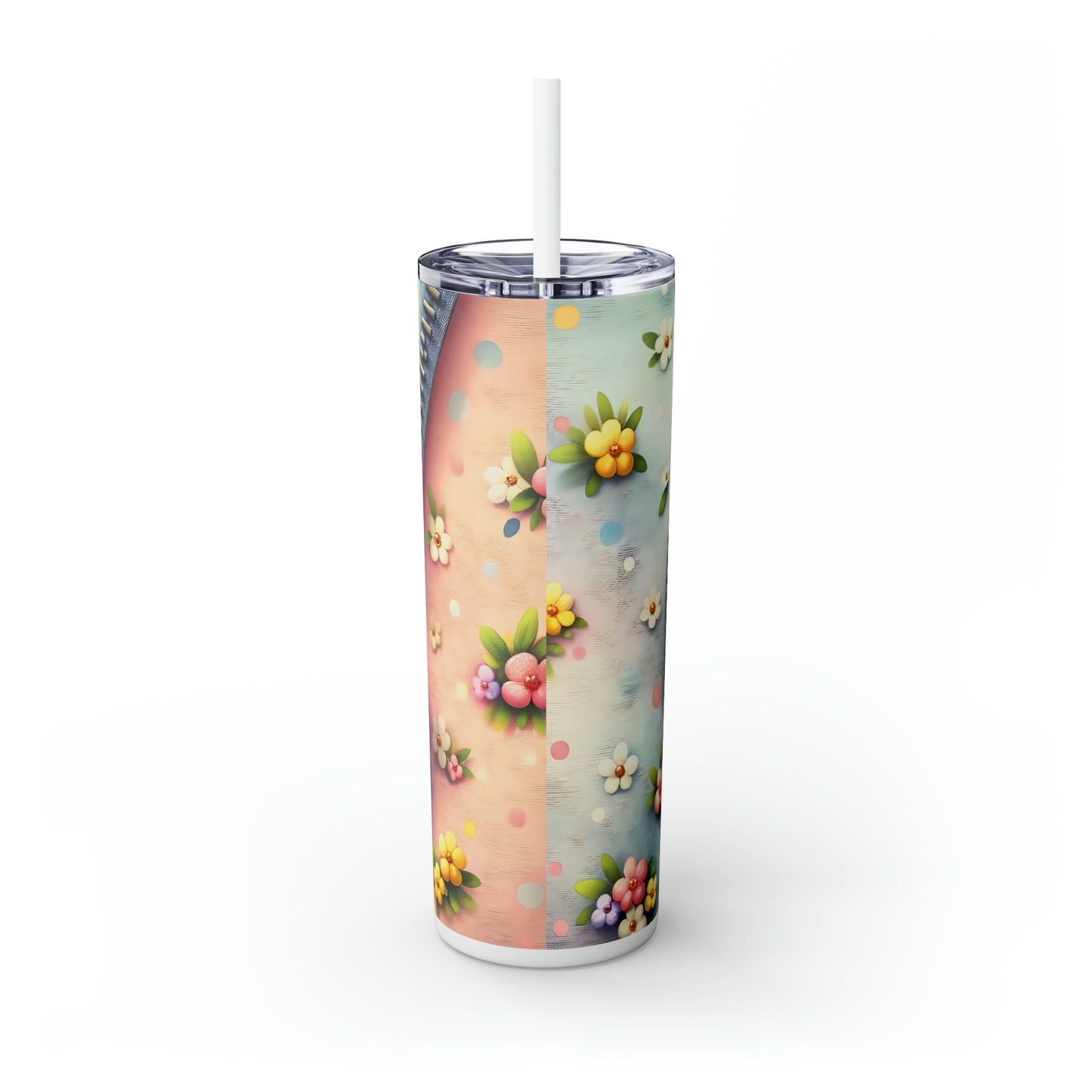 Skinny Tumbler with Straw, 20oz, Easter, Owl, awd-1303