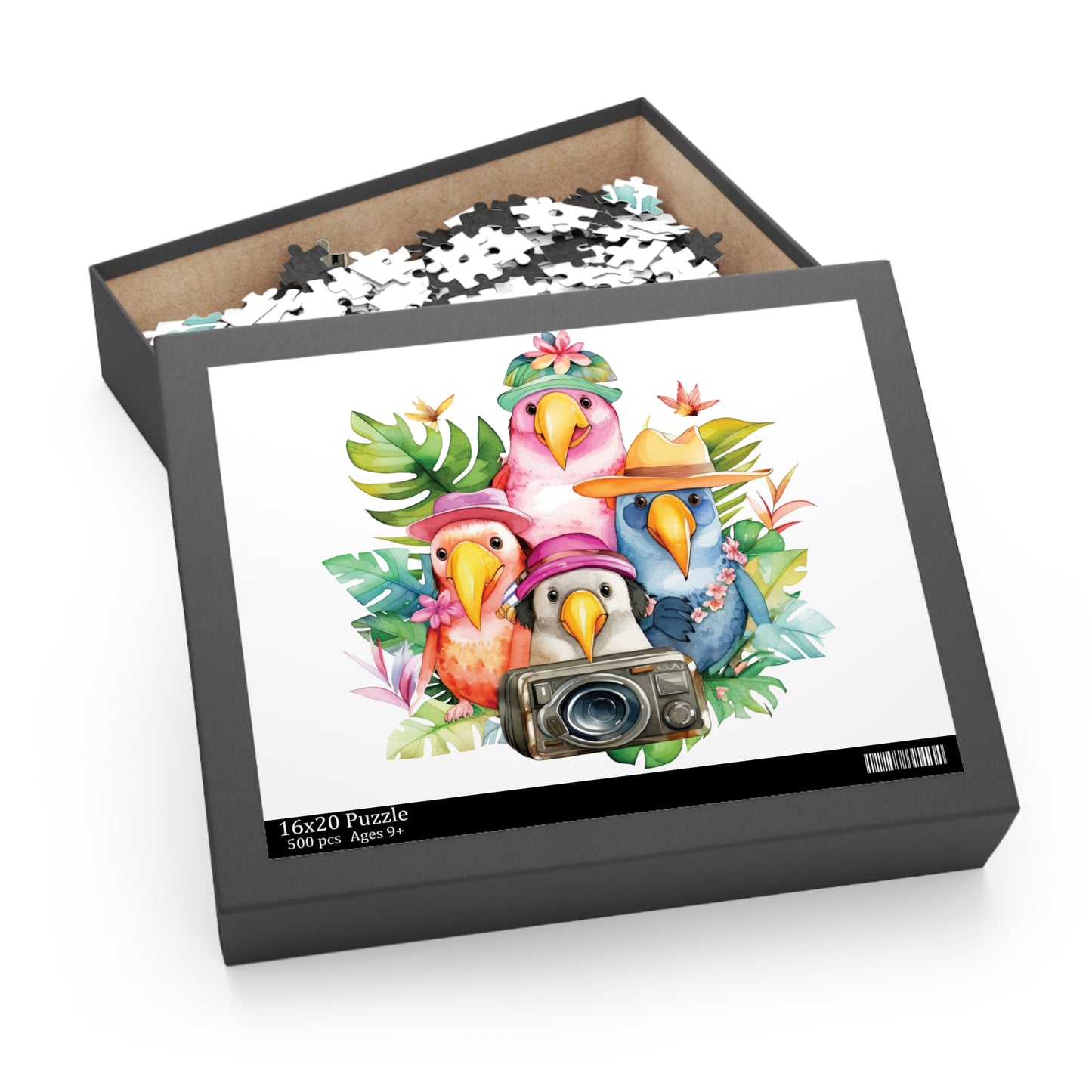 Personalised/Non-Personalised Puzzle, Tropical Parrot (120, 252, 500-Piece)