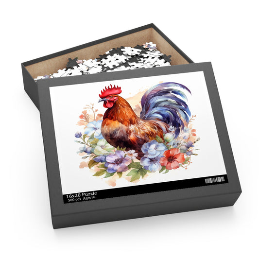 Personalised/Non-Personalised Puzzle, Chicken/Rooster (120, 252, 500-Piece)