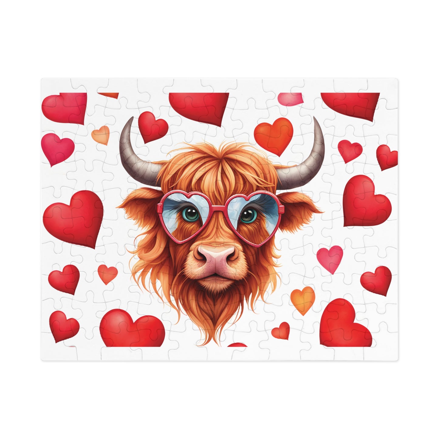 Jigsaw Puzzle, Highland Cow, Personalised/Non-Personalised (30, 110, 252, 500,1000-Piece)