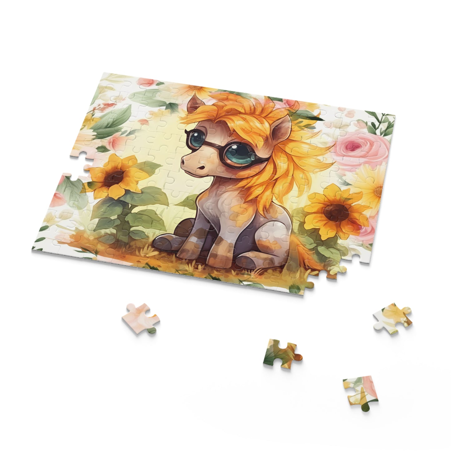 Puzzle, Donkey, Sunflowers (120, 252, 500-Piece) awd-656