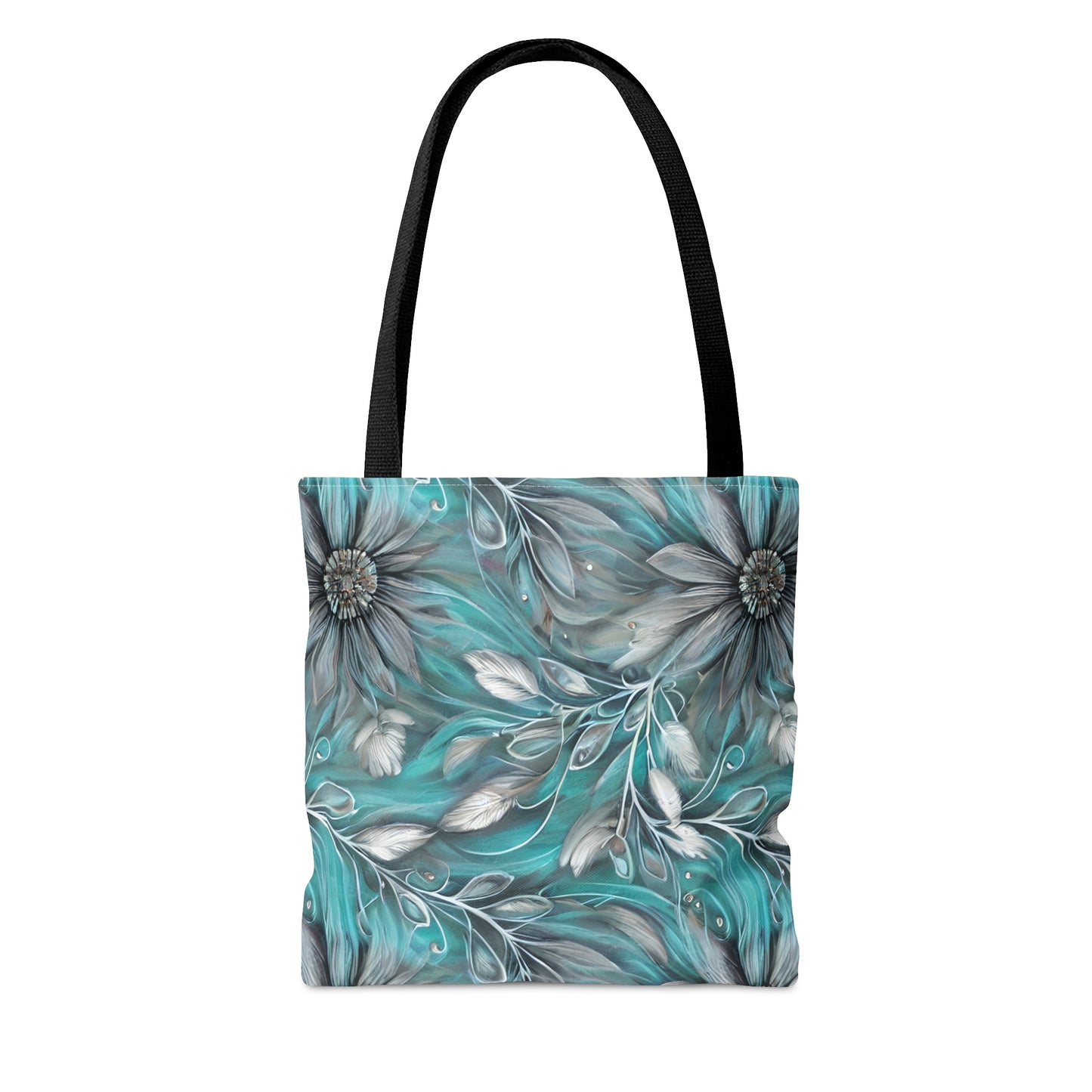 Tote Bag, Elegant Greenery Floral Tote Bag