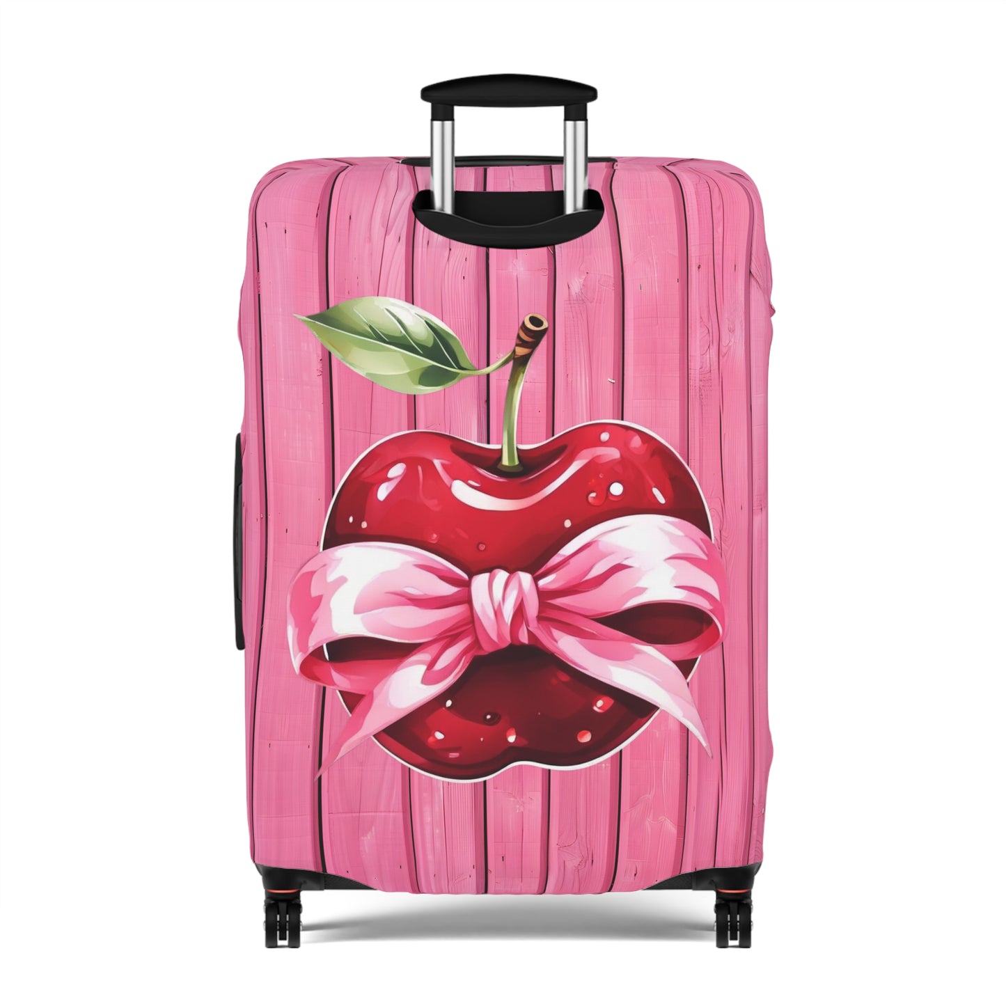 Luggage Cover, Rockabilly, Coquette, Pink Timber, Apple and Ribbon, awd-2526