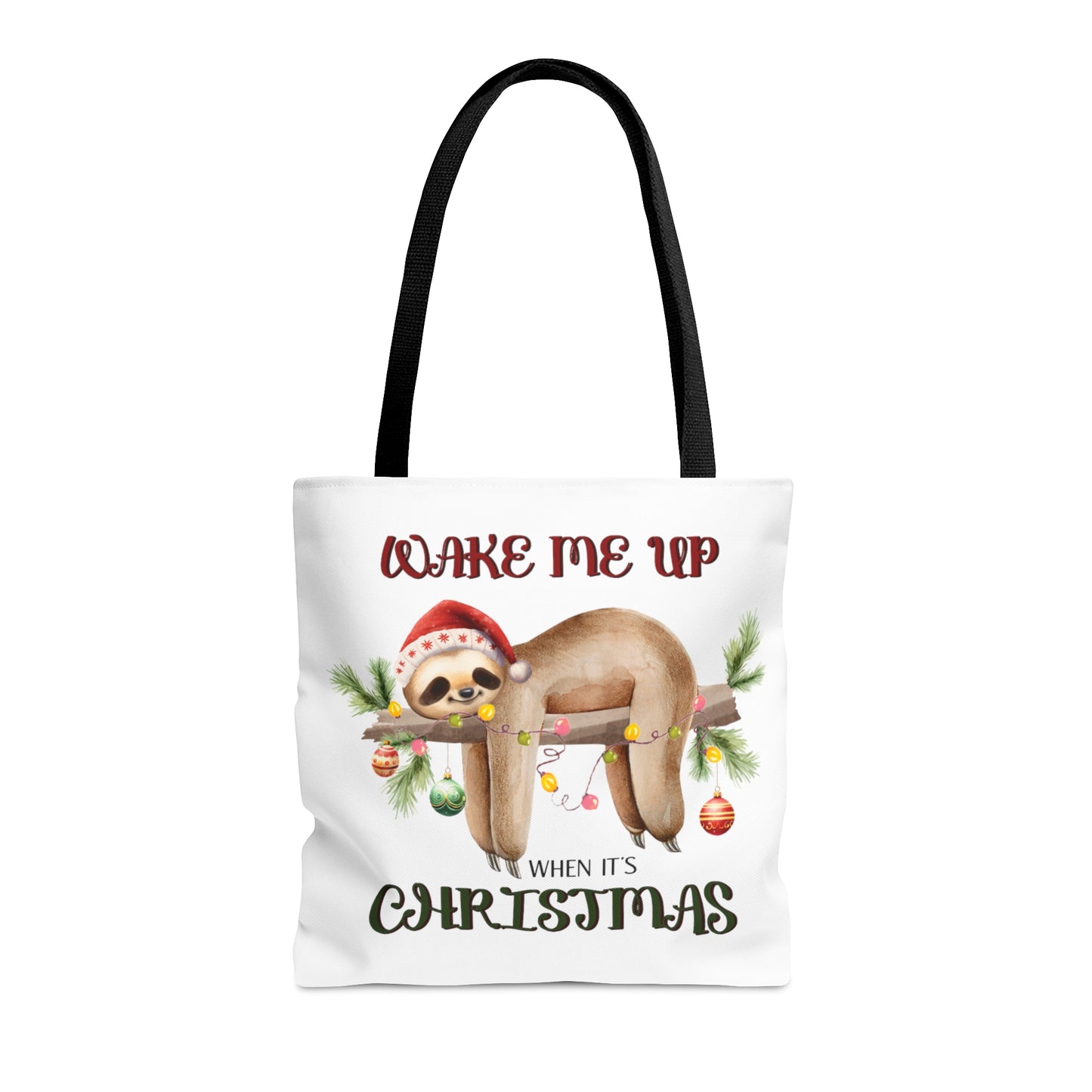 Tote Bag, Christmas, Sloth, Personalised/Non-Personalised Tote bag