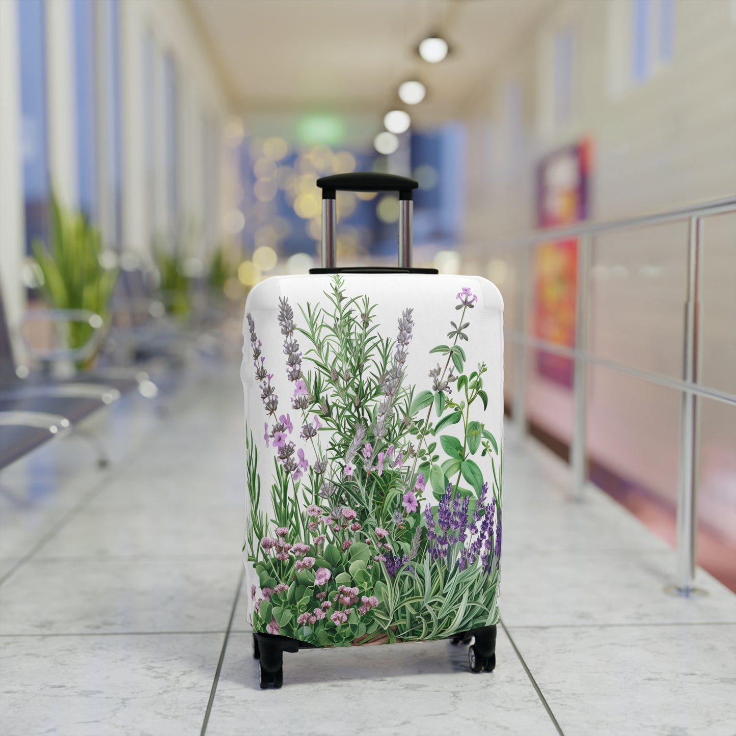 Luggage Cover, Floral, Lavender, awd-3039