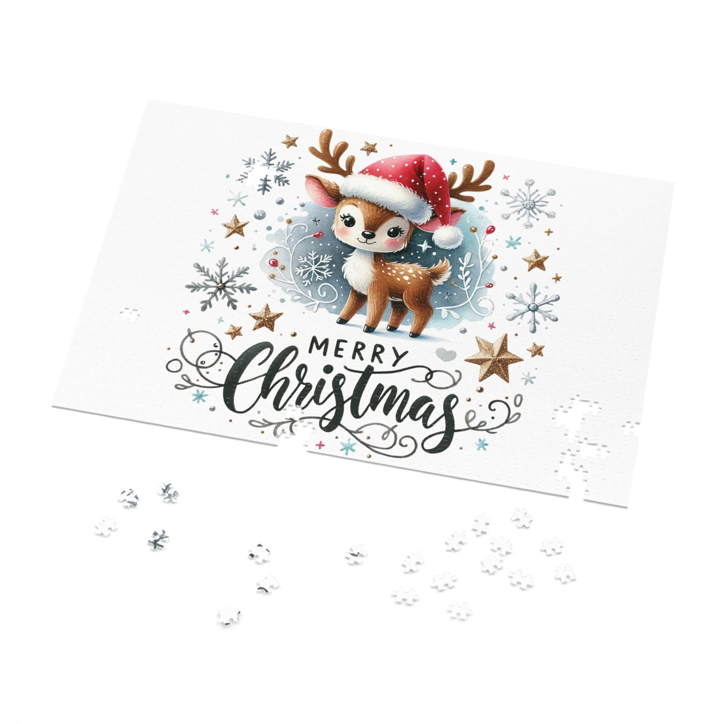 Jigsaw Puzzle, Christmas, Reindeer, Personalised/Non-Personalised (30, 110, 252, 500,1000-Piece)