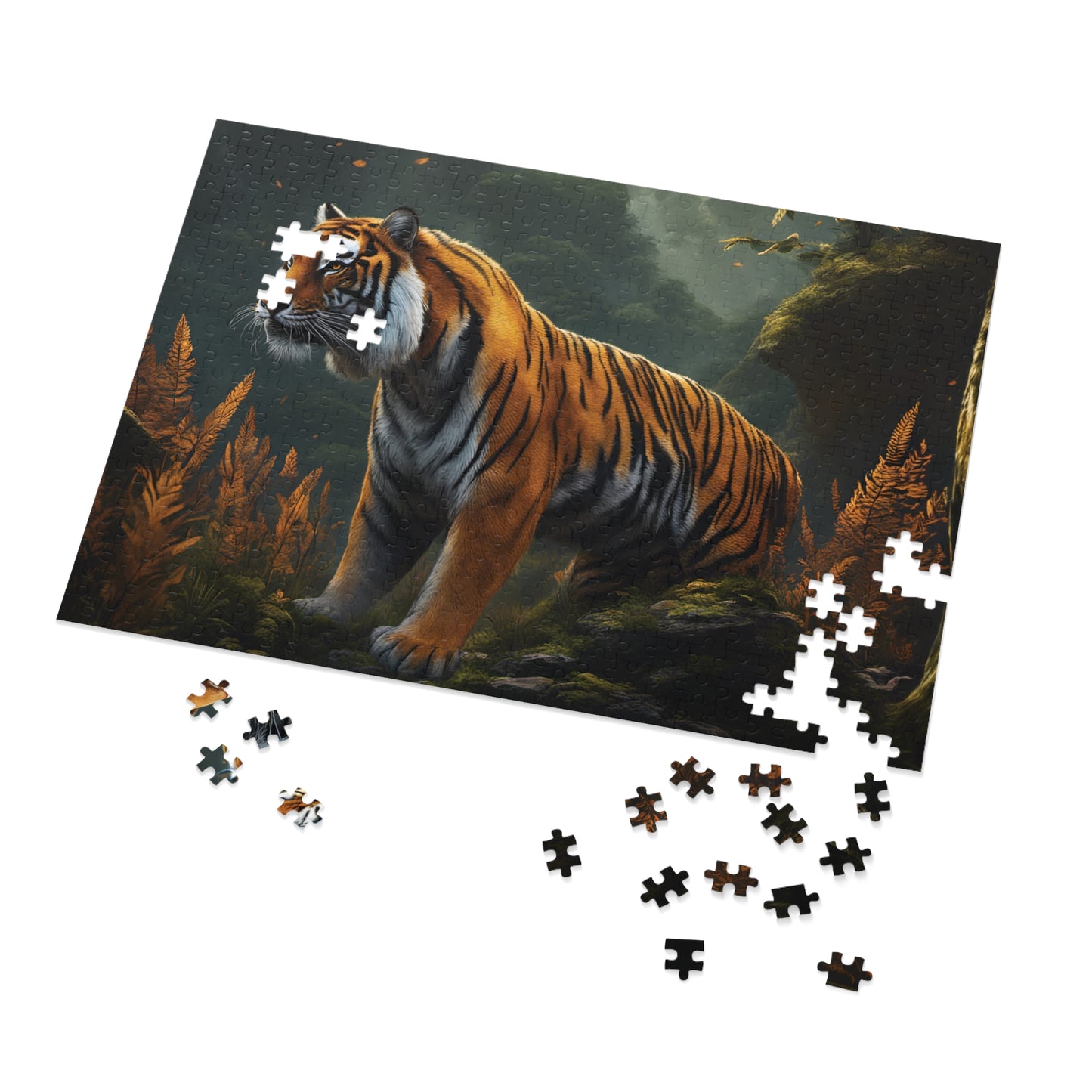 Puzzle, Tiger, Personalised/Non-Personalised (30, 110, 252, 500,1000-Piece) Awd-548
